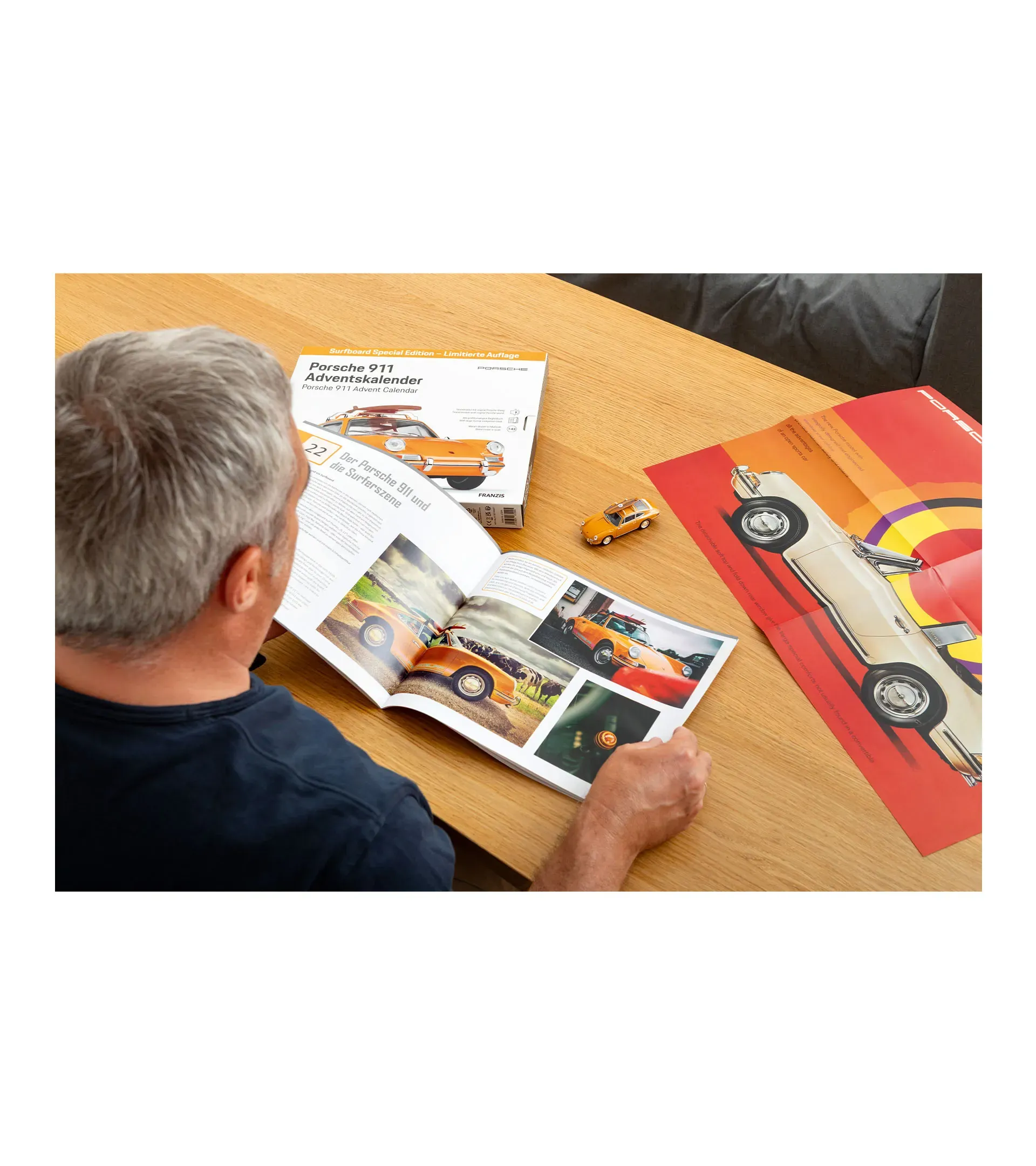 Porsche 911 mit Surfbrett Adventskalender  7