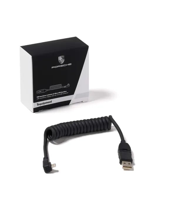 Porsche USB smartphone charging cable with micro USB connection