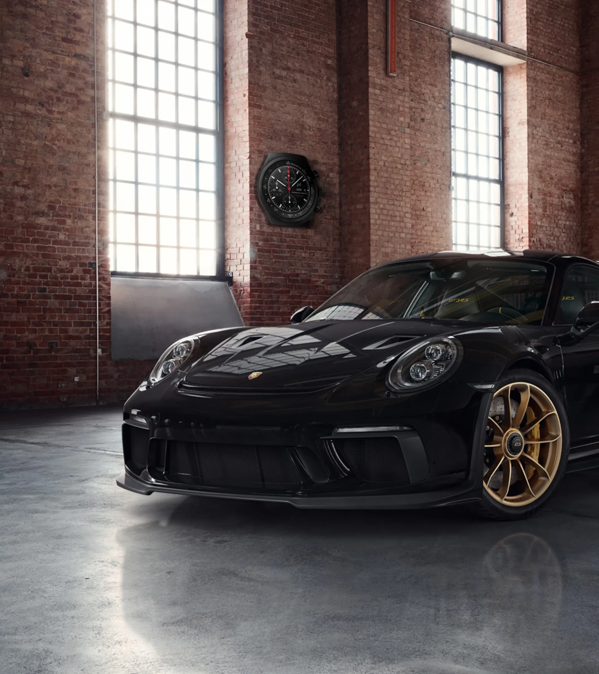 Chronograph 1 All Black Wall Clock 3