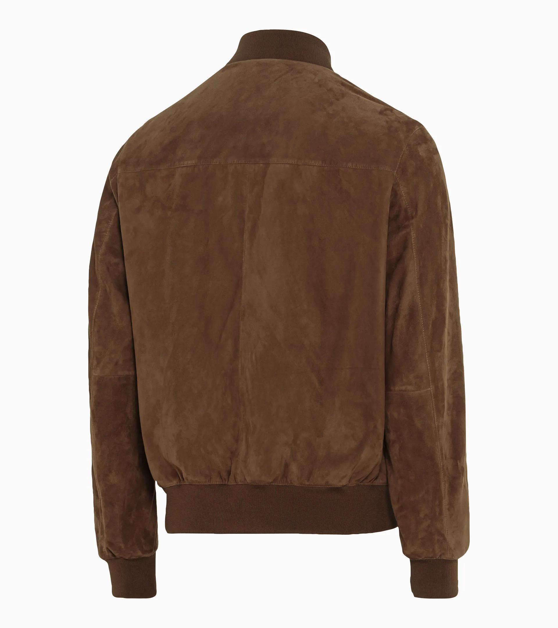 Goat suede leather jacket thumbnail 1