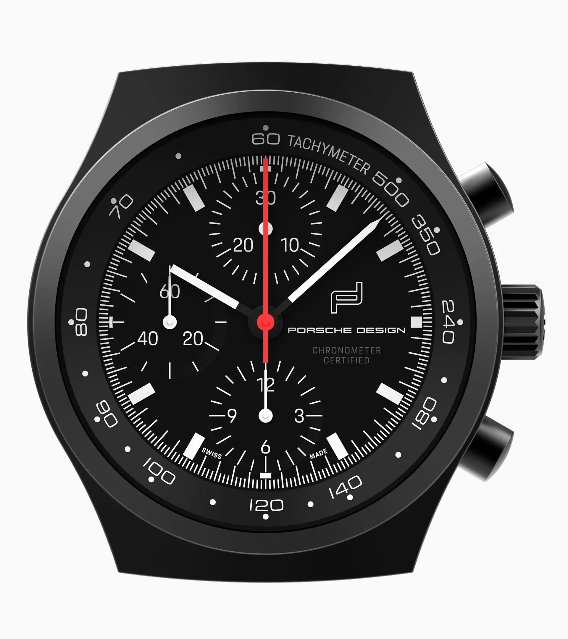 Chronograph 1 Horloge Murale Tout Noir 1