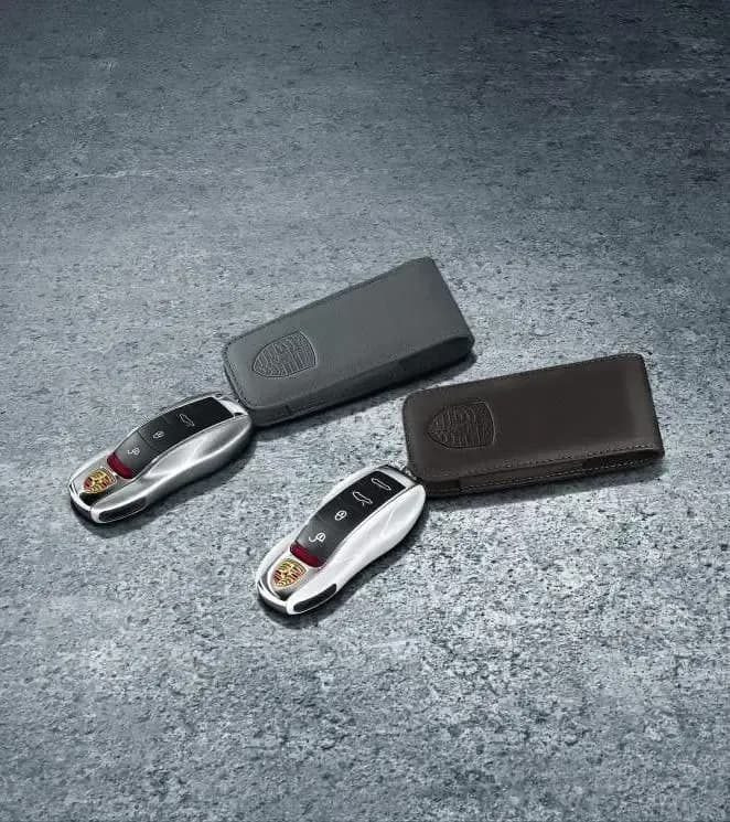 Porsche Leather Key Pouch for 718, 911, Cayenne, Panamera and Macan thumbnail 0