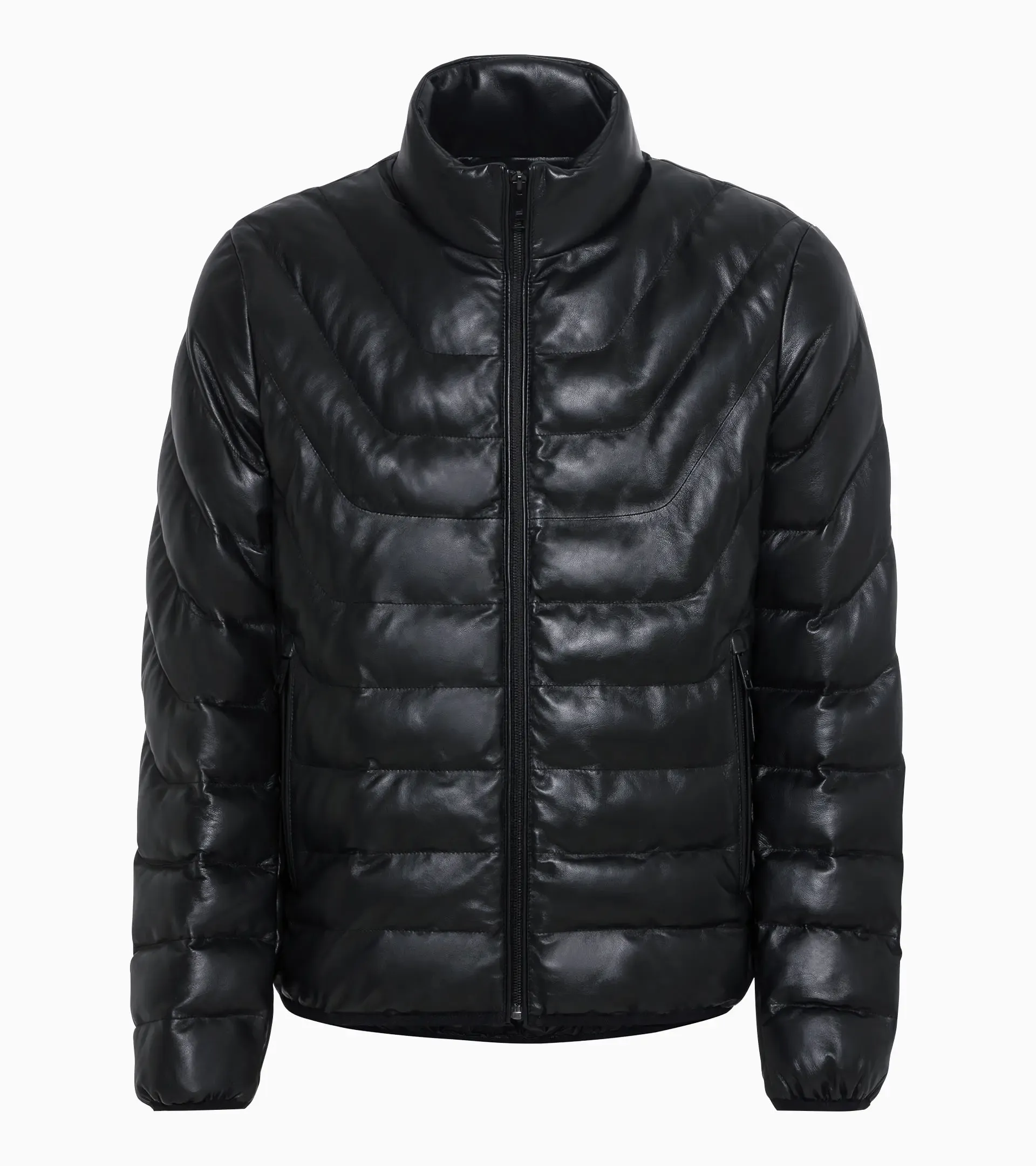 Athleisure padded leather jacket  thumbnail 0