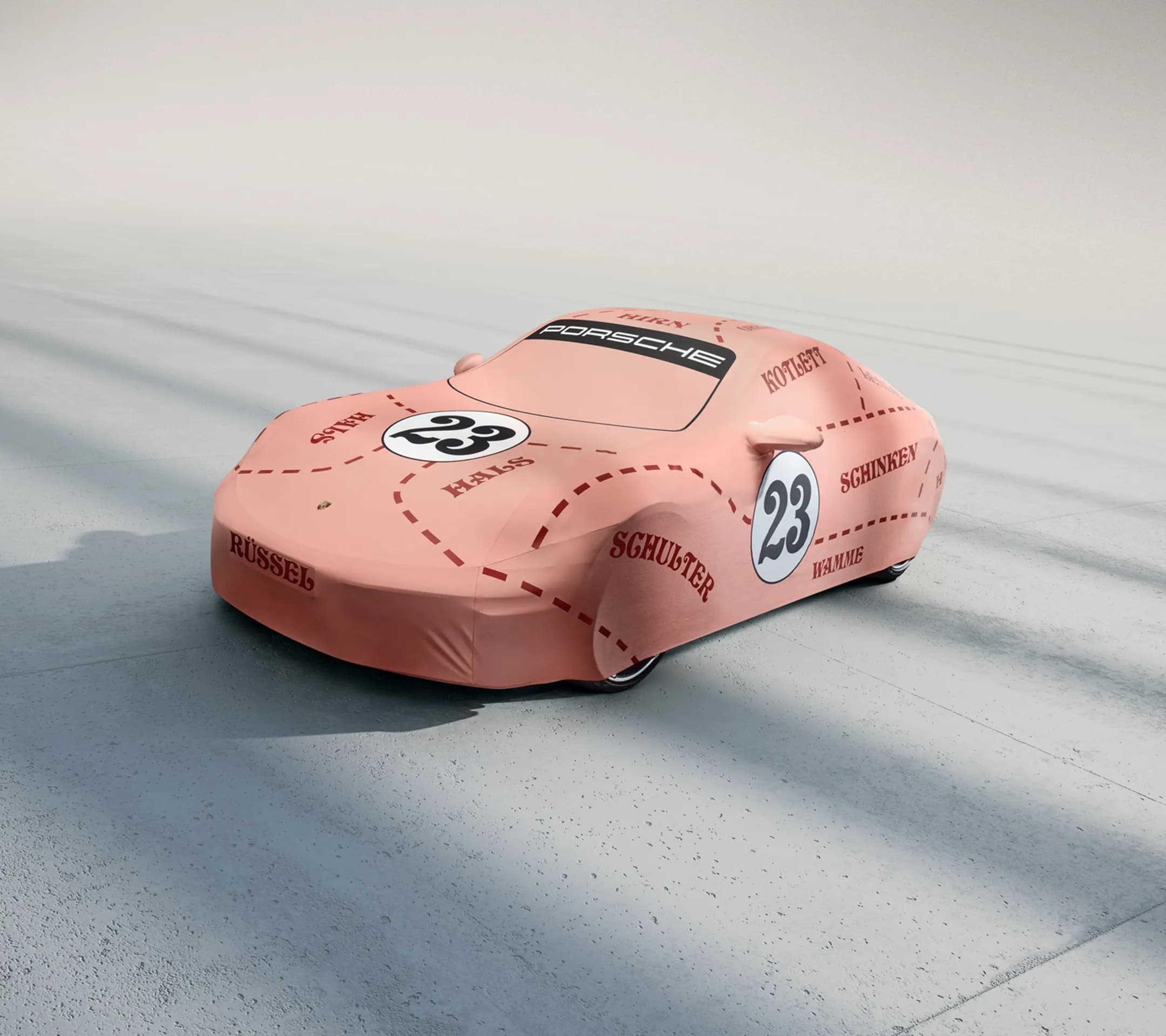 Indoor car cover "Pink Pig" design - 911 (992) 2