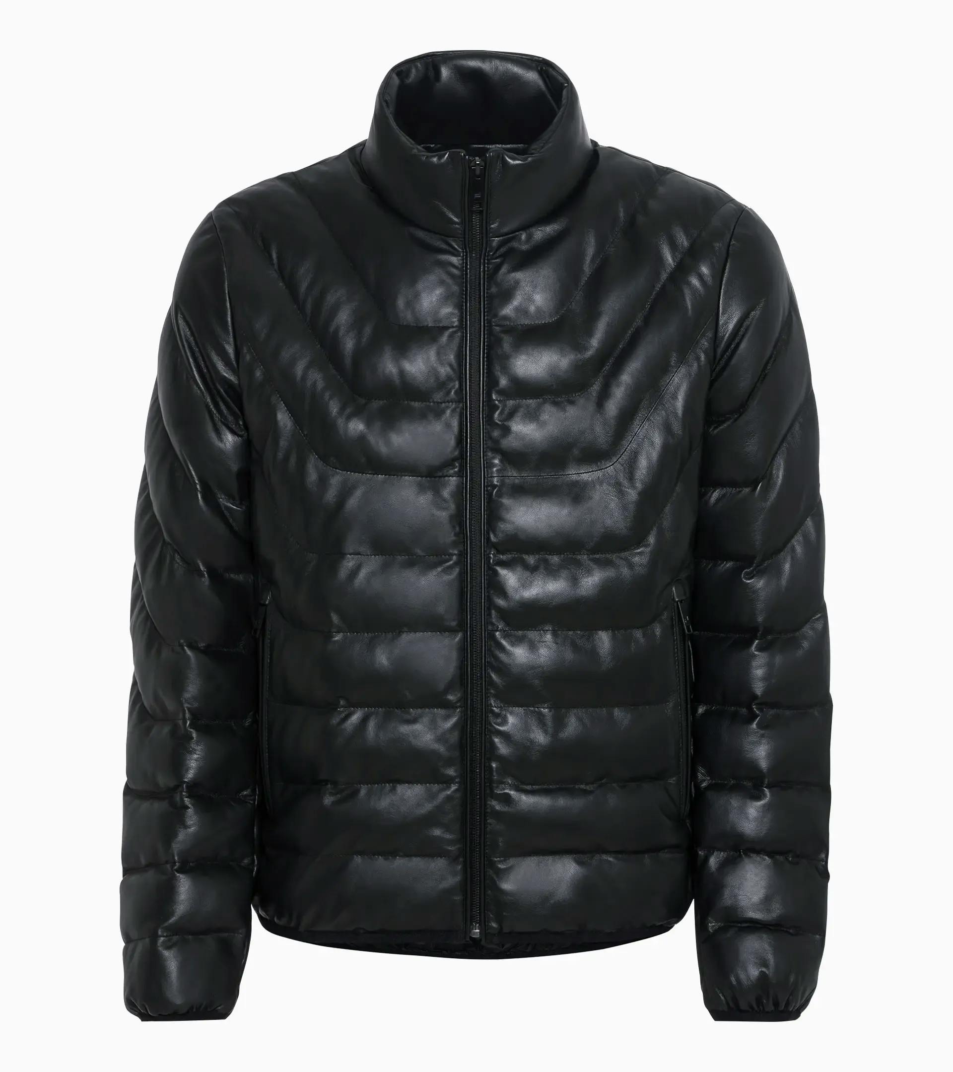 Athleisure Padded Leather Jacket  thumbnail 0