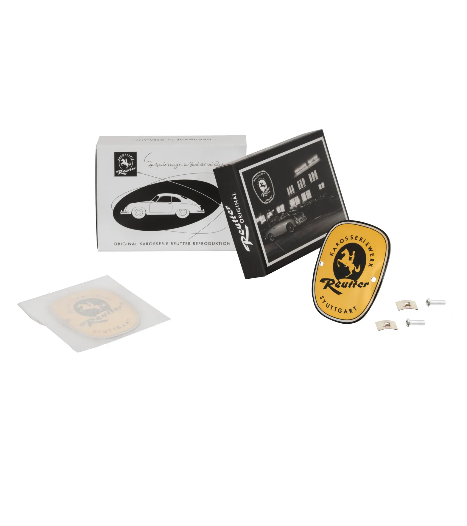 Plaque Reutter « numéro de carrosserie » pour Porsche 356 1