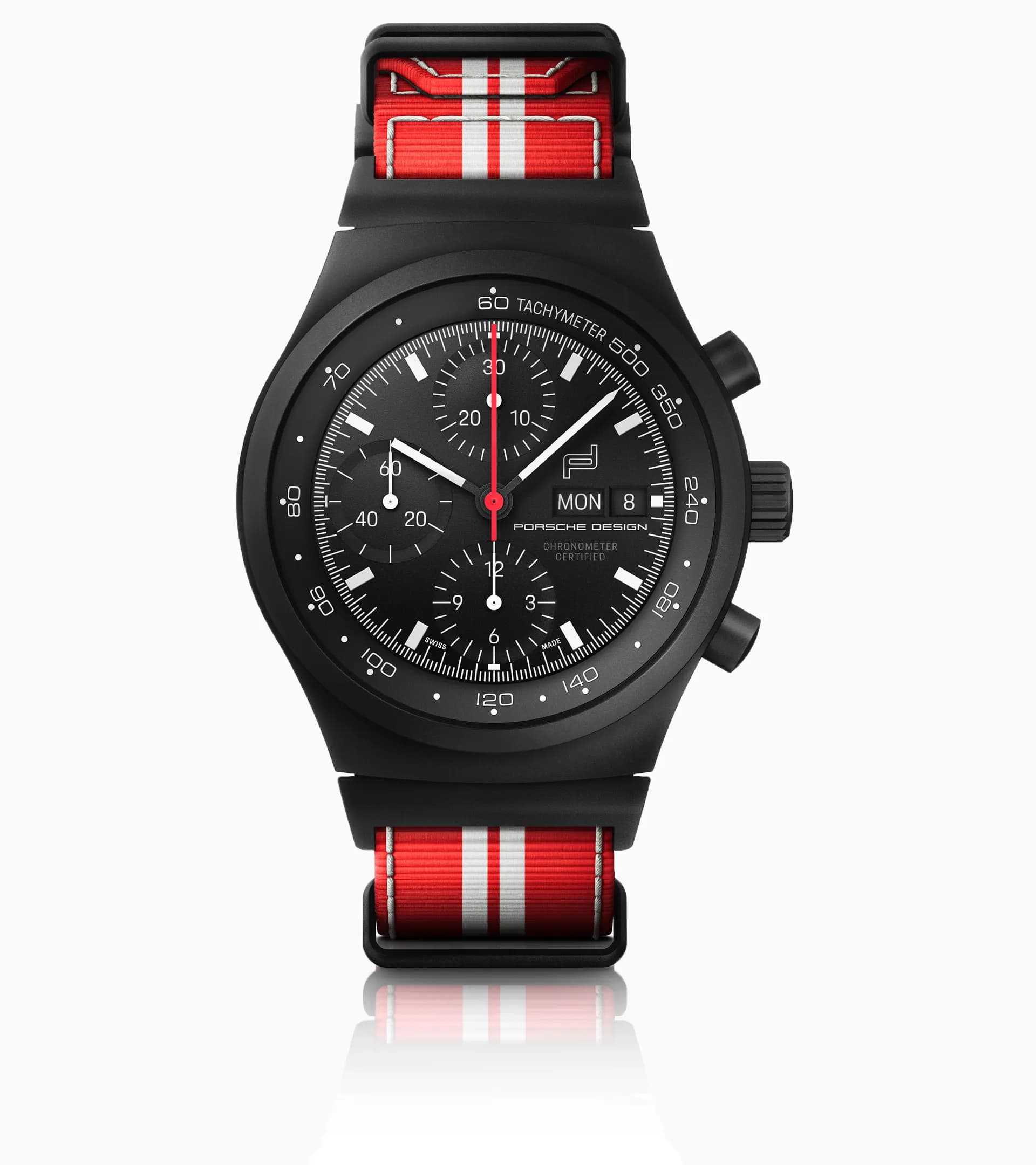 Set Chronograph 1 - All Black Numbered Edition mit Textil-/Lederarmband Ennstal-Classic 2024 thumbnail 1