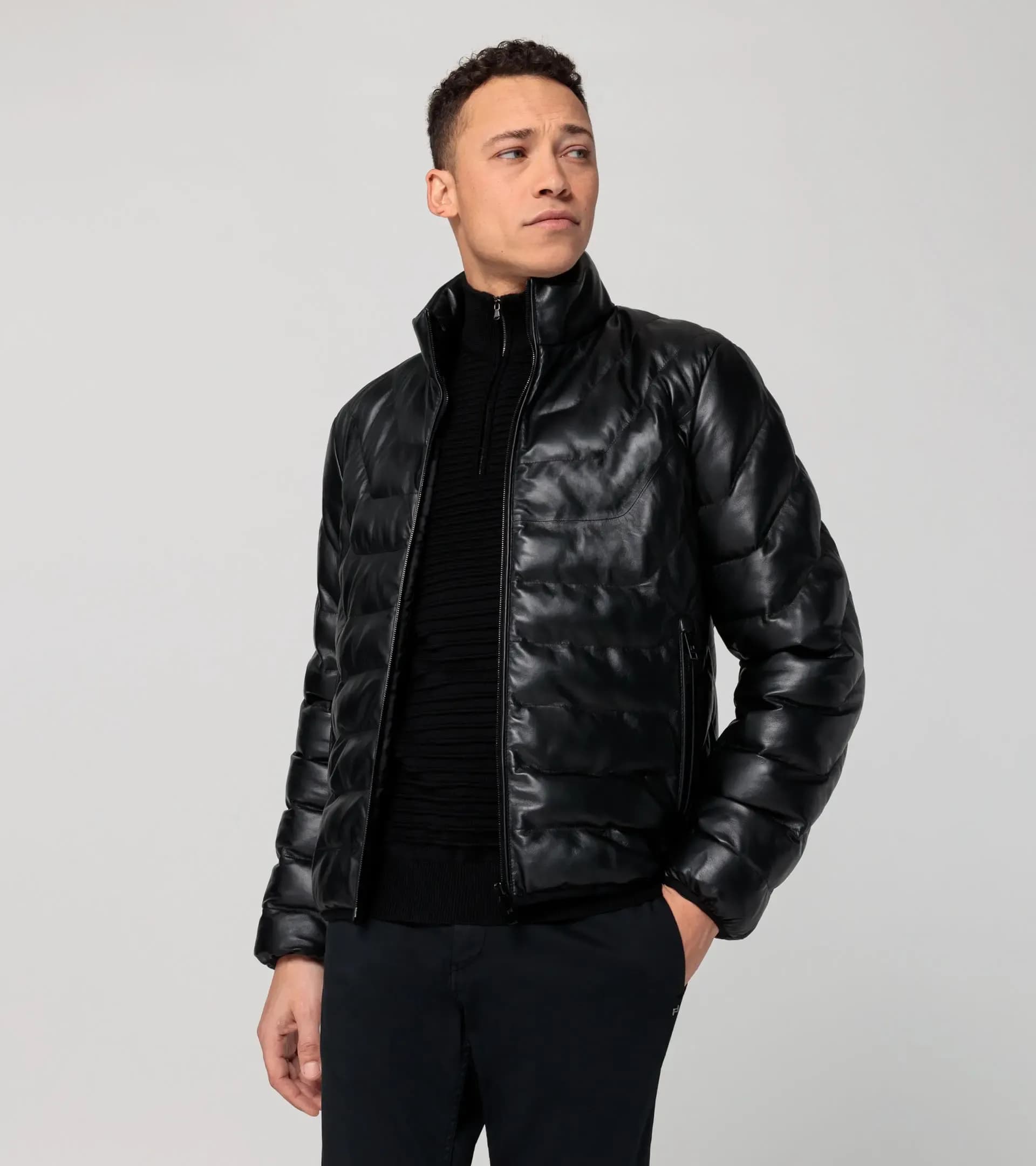 Padded store black jacket