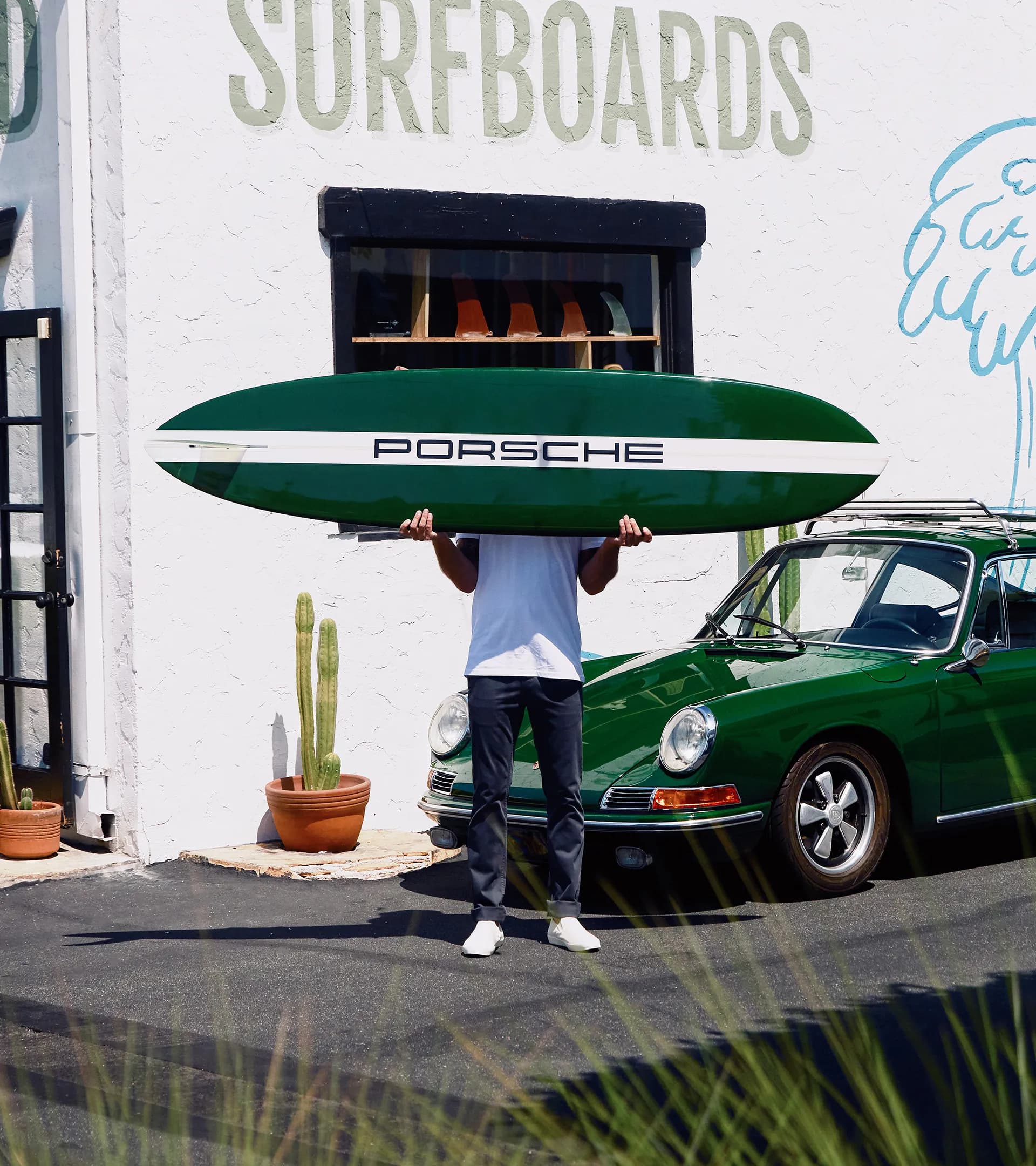 Custom-made Porsche x Almond Cash-Yew II Surfboard (7' 10") 7