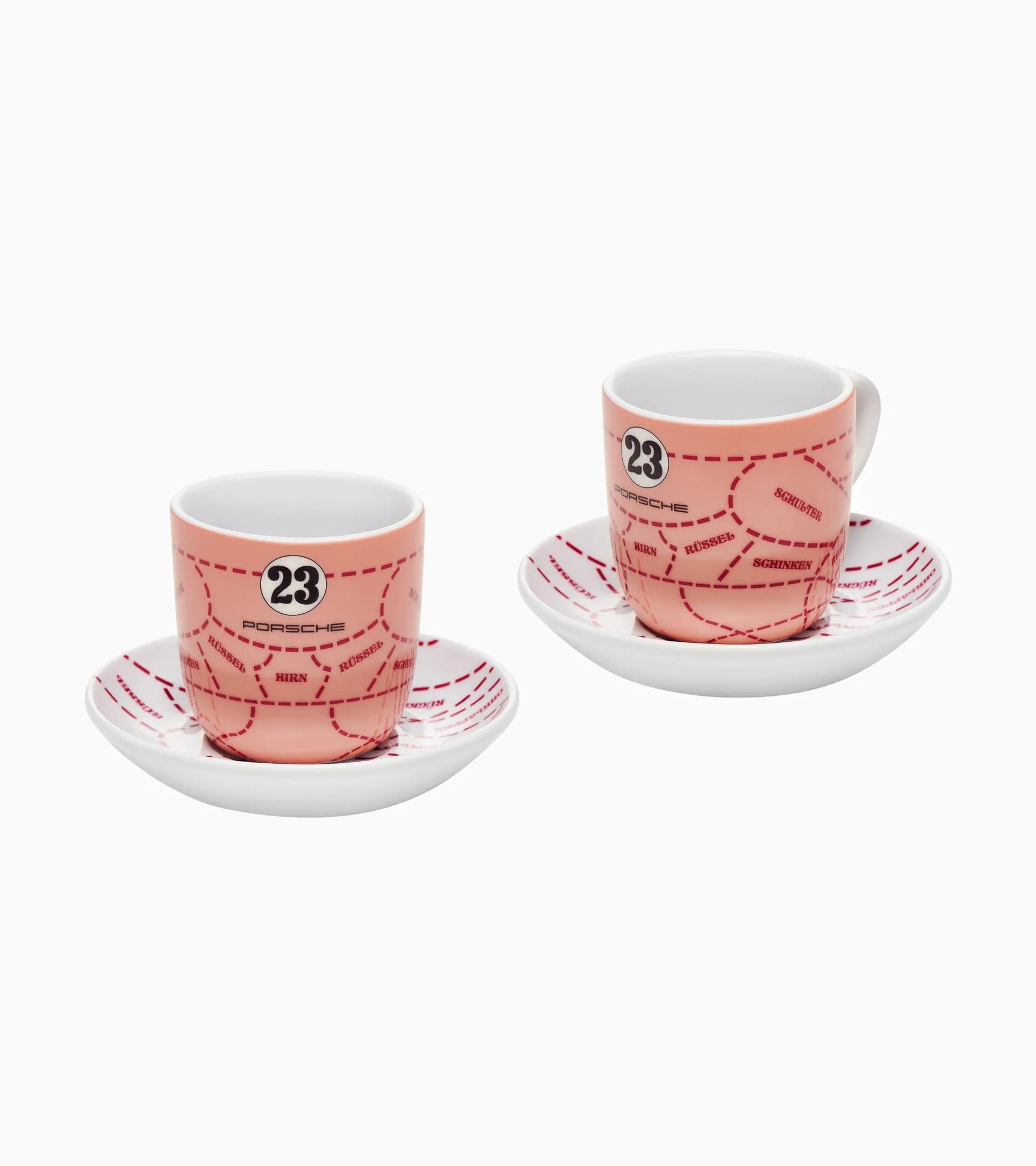 Coppia di tazzine da caffè da collezione N. 4 – 917 Maialino Rosa thumbnail 0