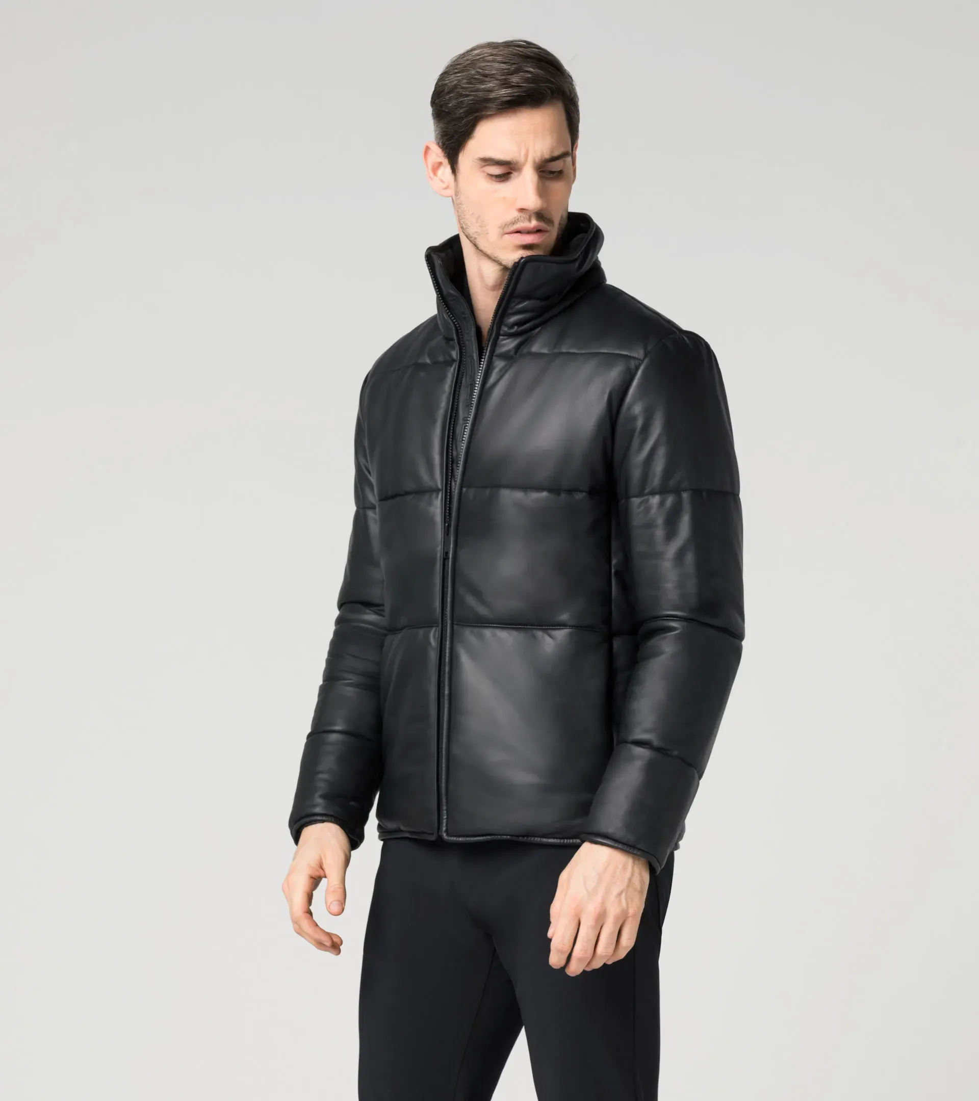 Padded Giacca di Pelle 5