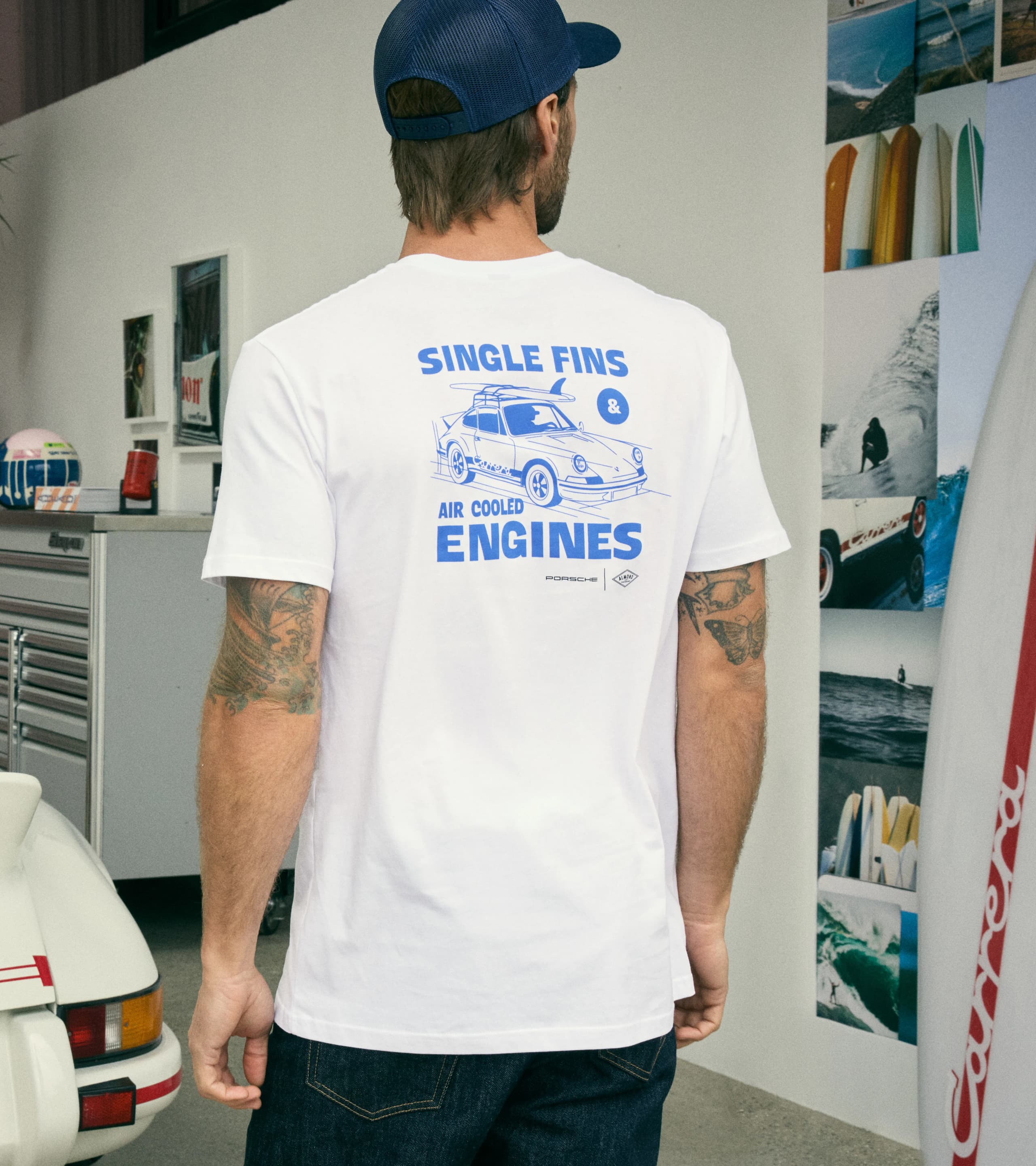 Porsche x Almond T-Shirt "Single Fins" 3