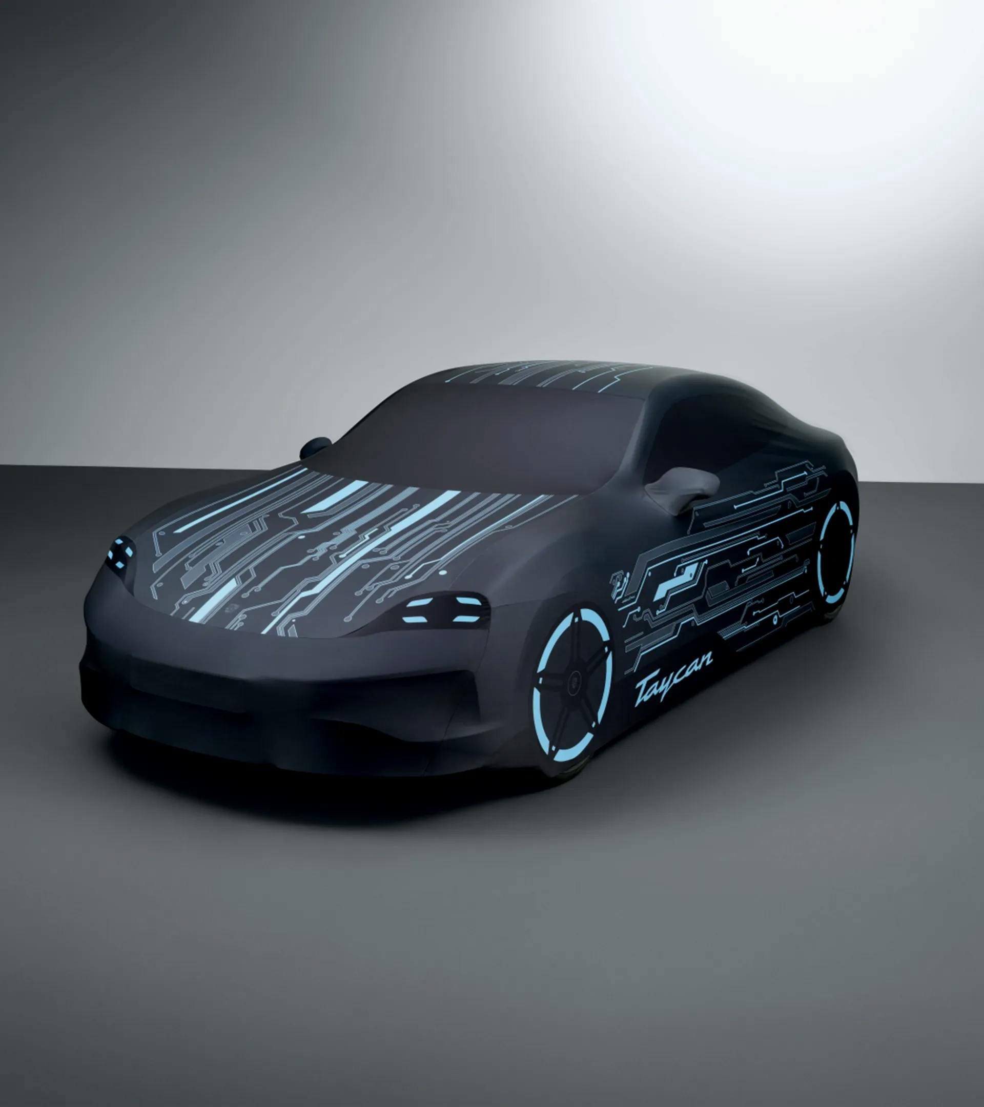 Indoor car cover with 'electric' design - Taycan thumbnail 0