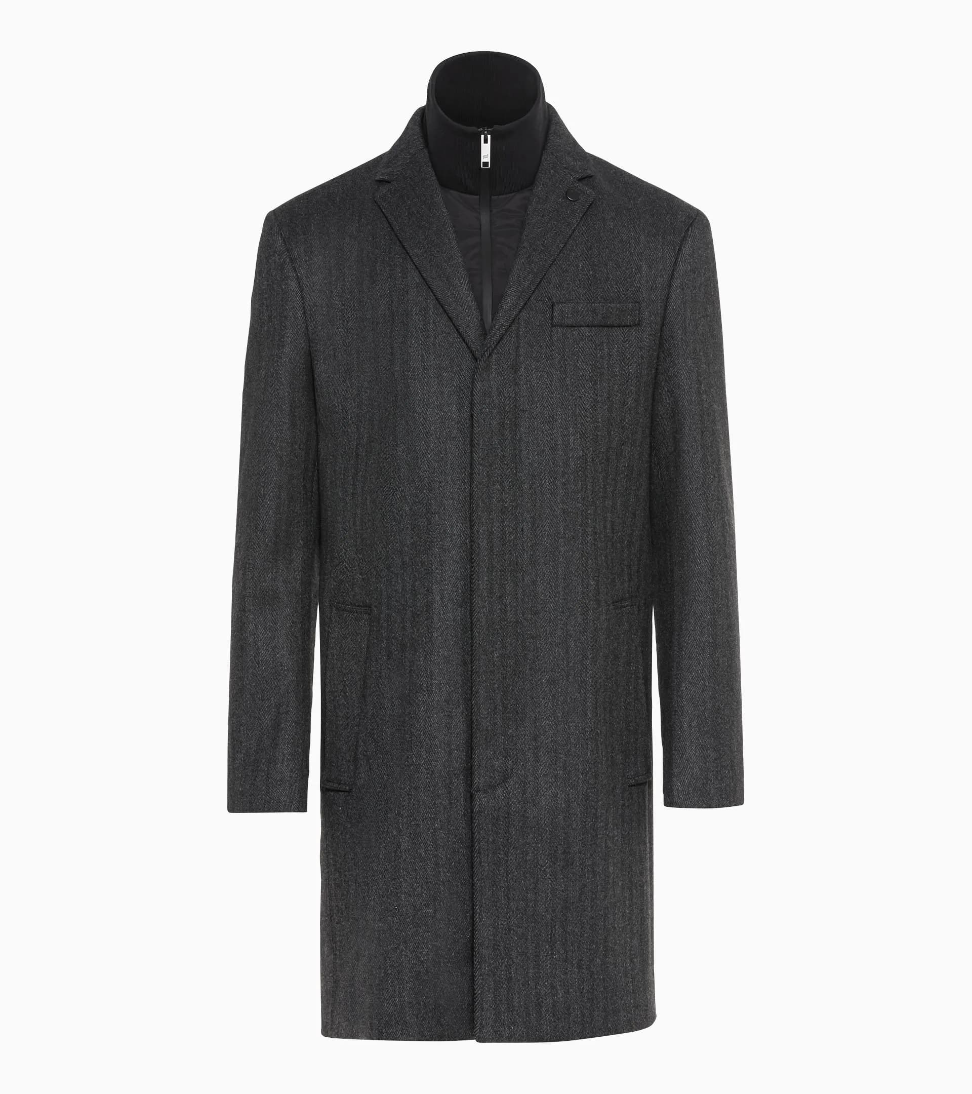 Hybrid store wool coat