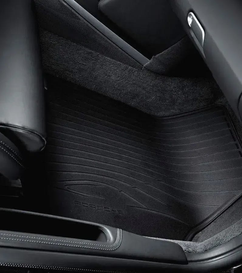4D Premium Gummi Auto Fußmatten Set Passend für Porsche Taycan Baujahr ab  2020