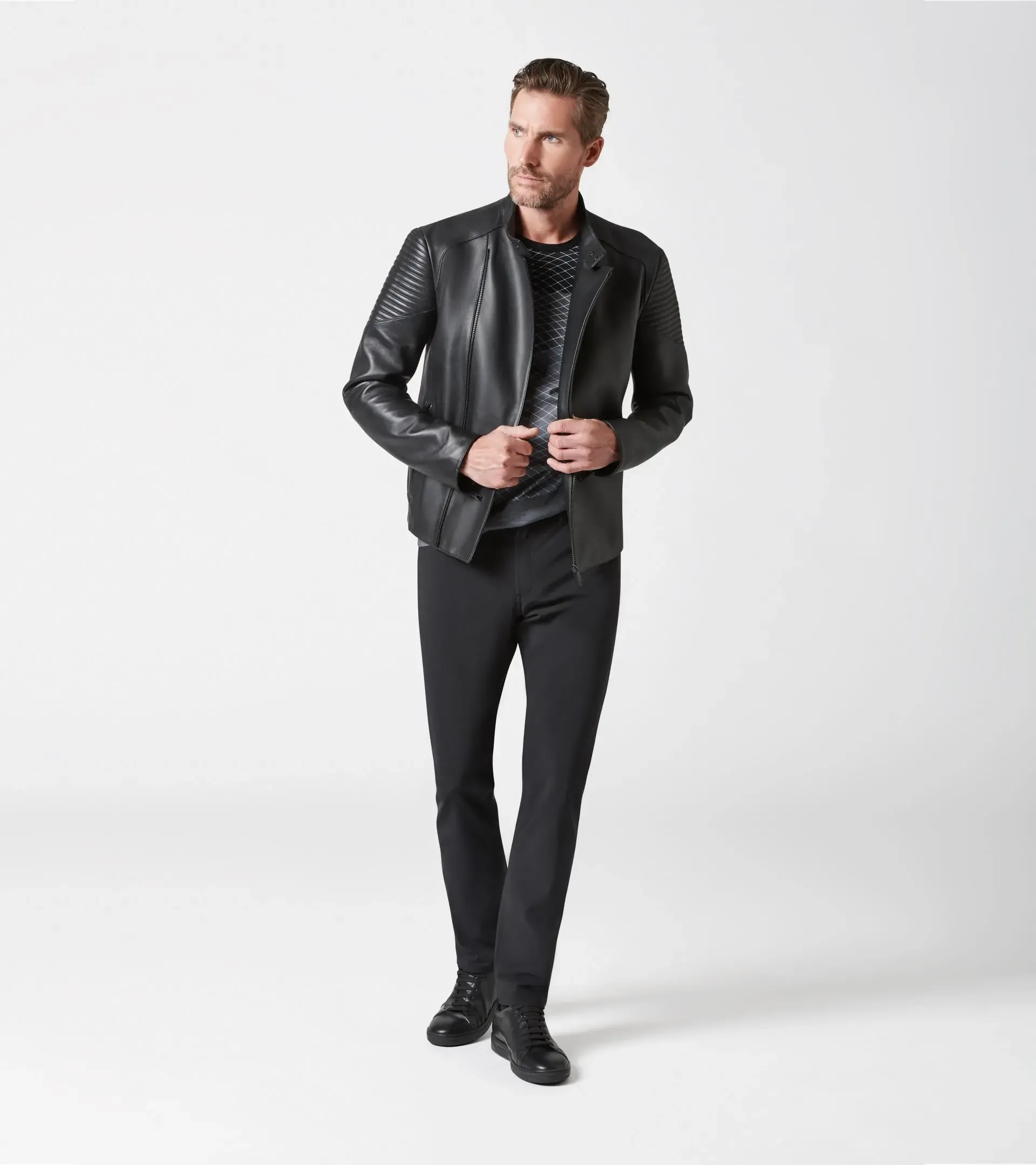 Asymmetric Zip MotoX Leather Jacket 6