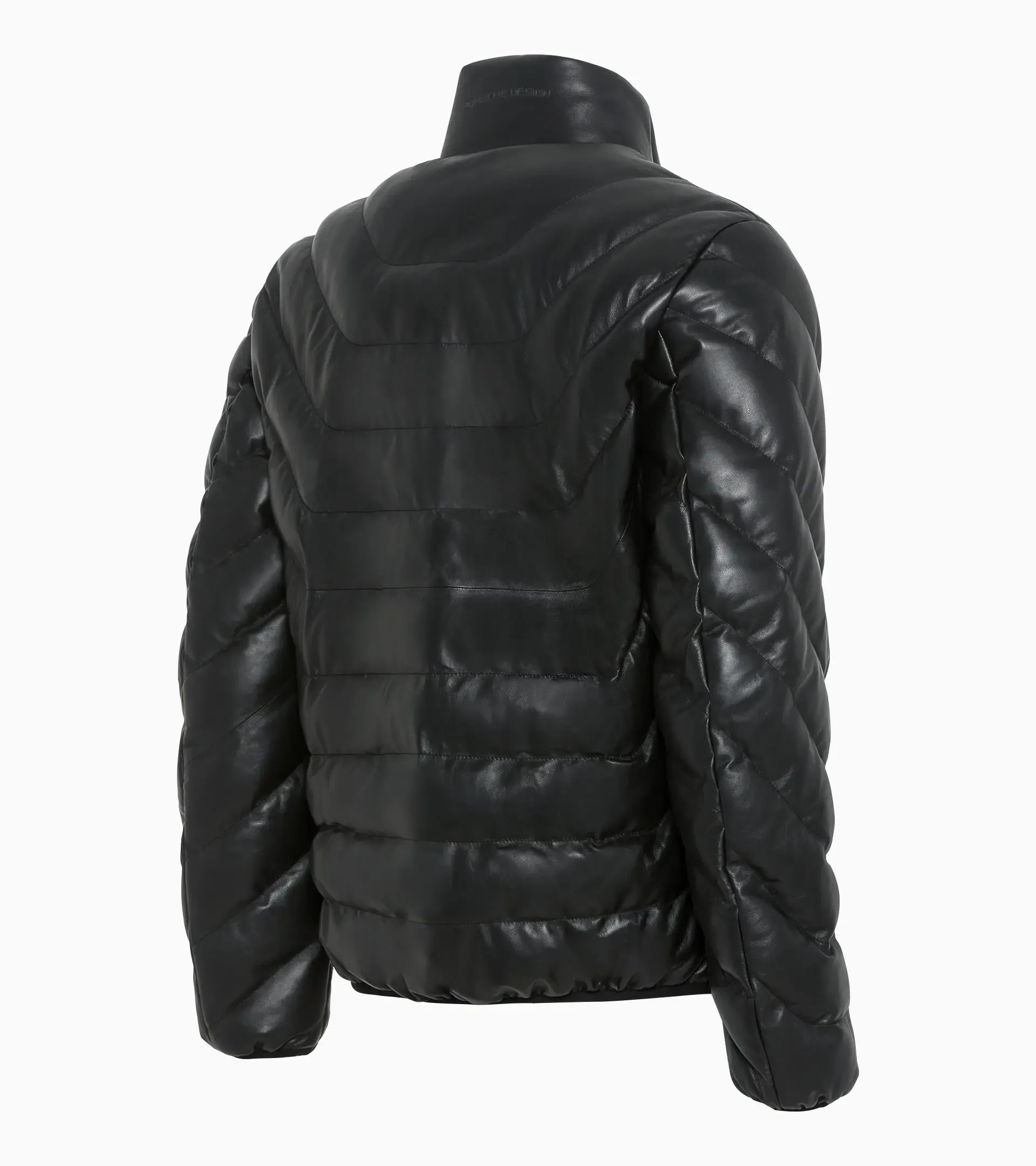 Athleisure padded leather jacket  thumbnail 1