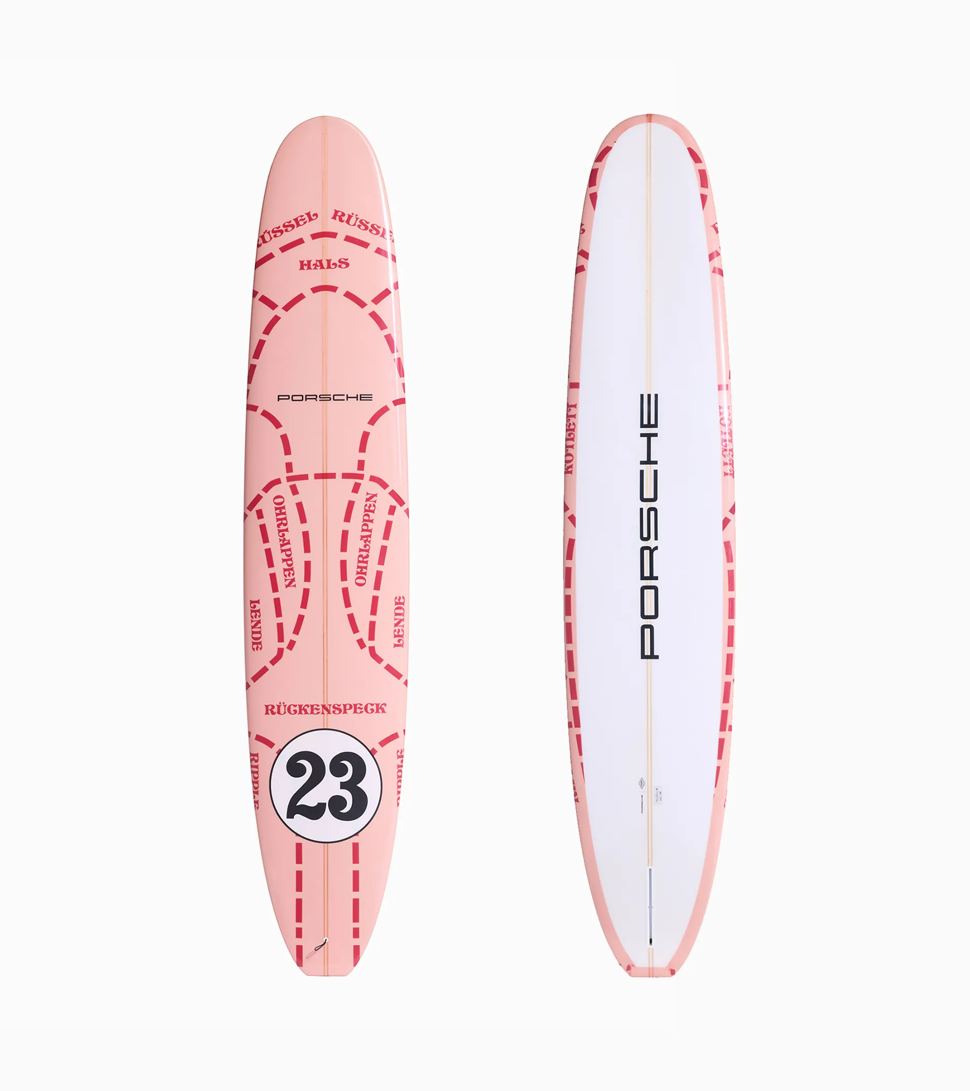 Custom-made Porsche x Almond The Surf Thumb Surfboard (9' 11") 1