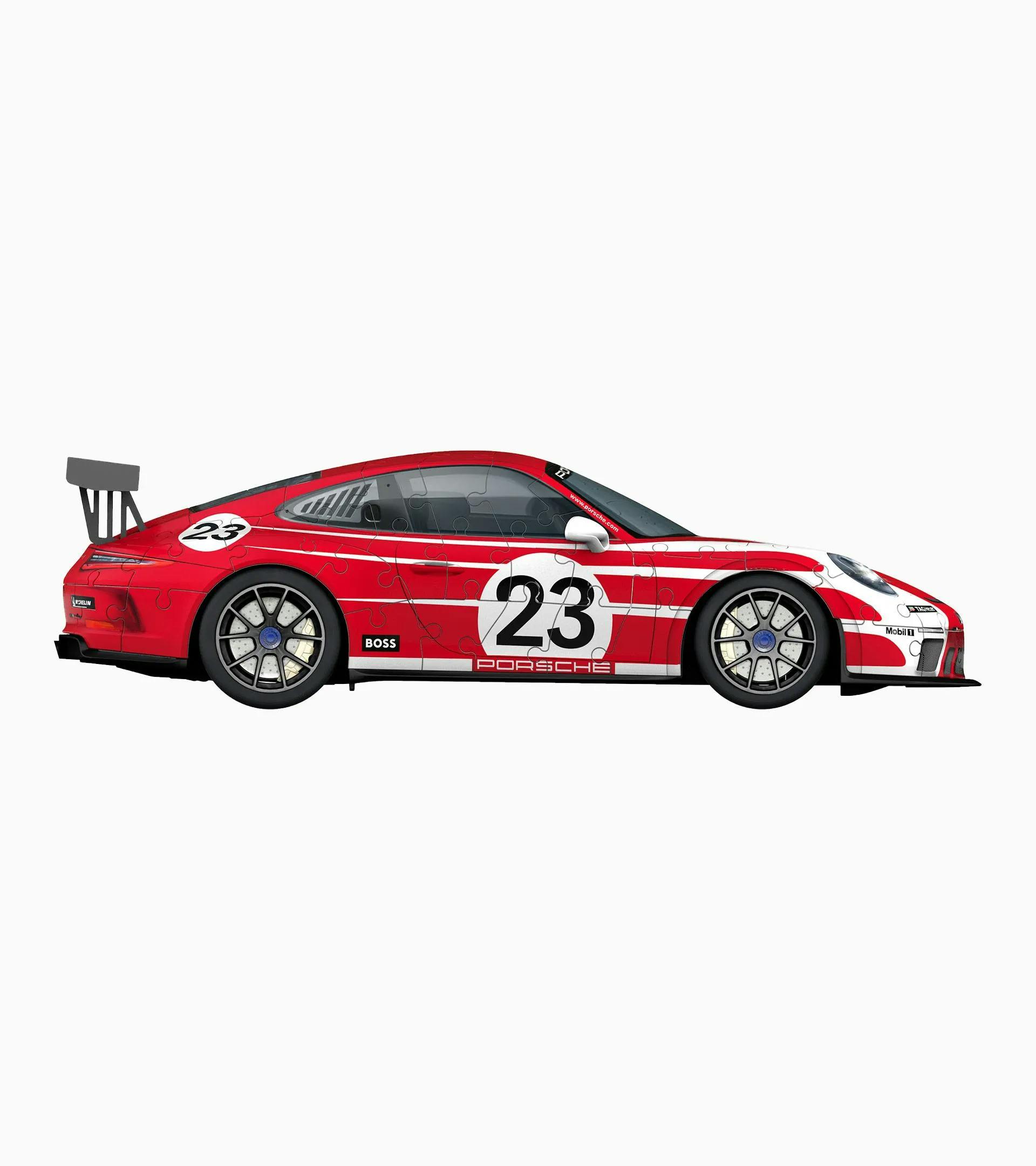 Puzzle 3D Porsche 911 GT3 Cup blanc / rouge / noir 108 pièces 1/18  Ravensburger 111473