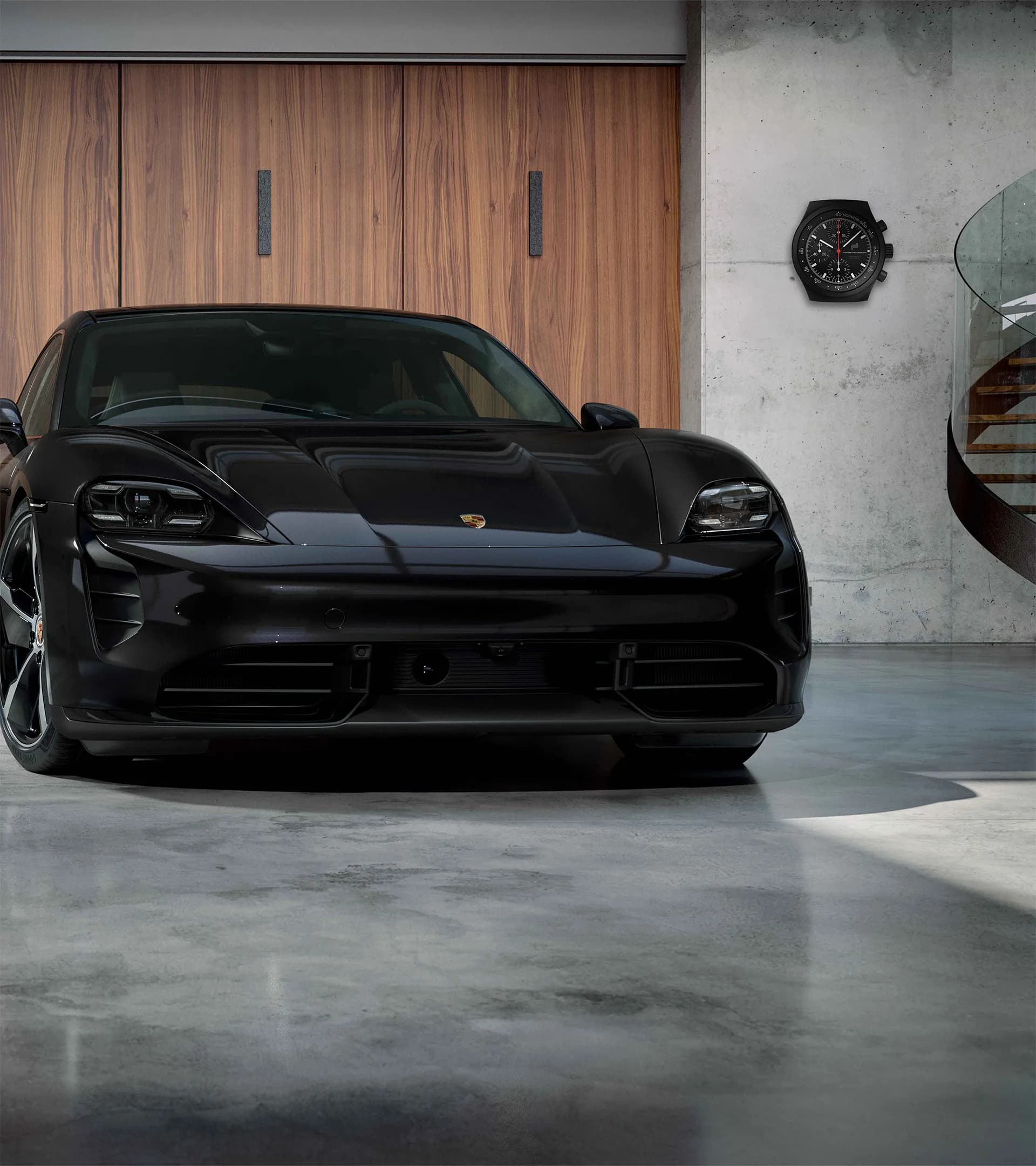 Chronograph 1 All Black Wall Clock 3