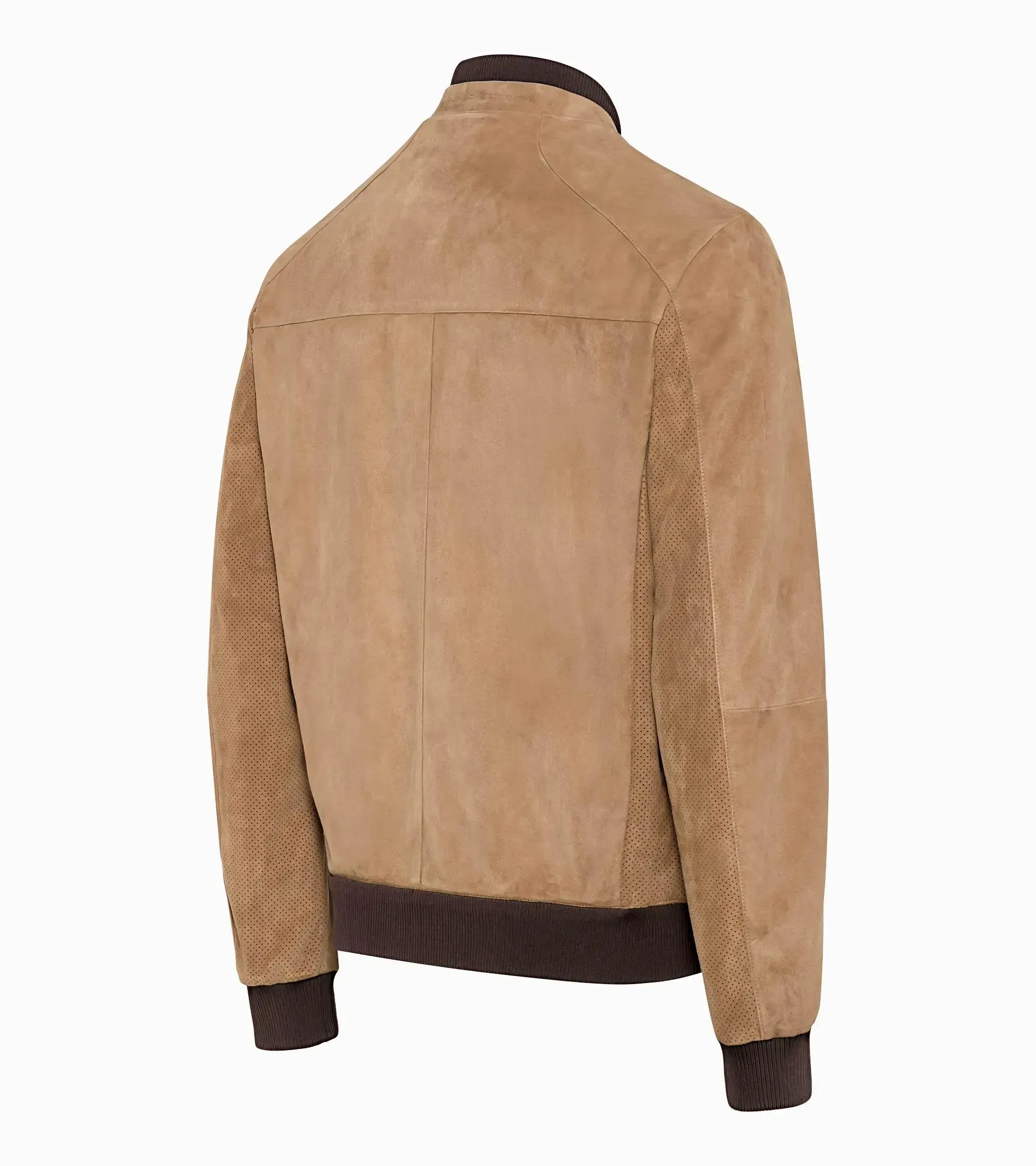 Perforated Goat Suede Leather Jacket 2