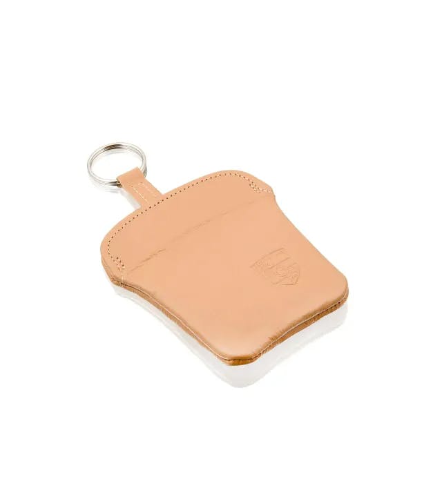 Porsche Classic Leather Key Pouch in Cashmere Beige