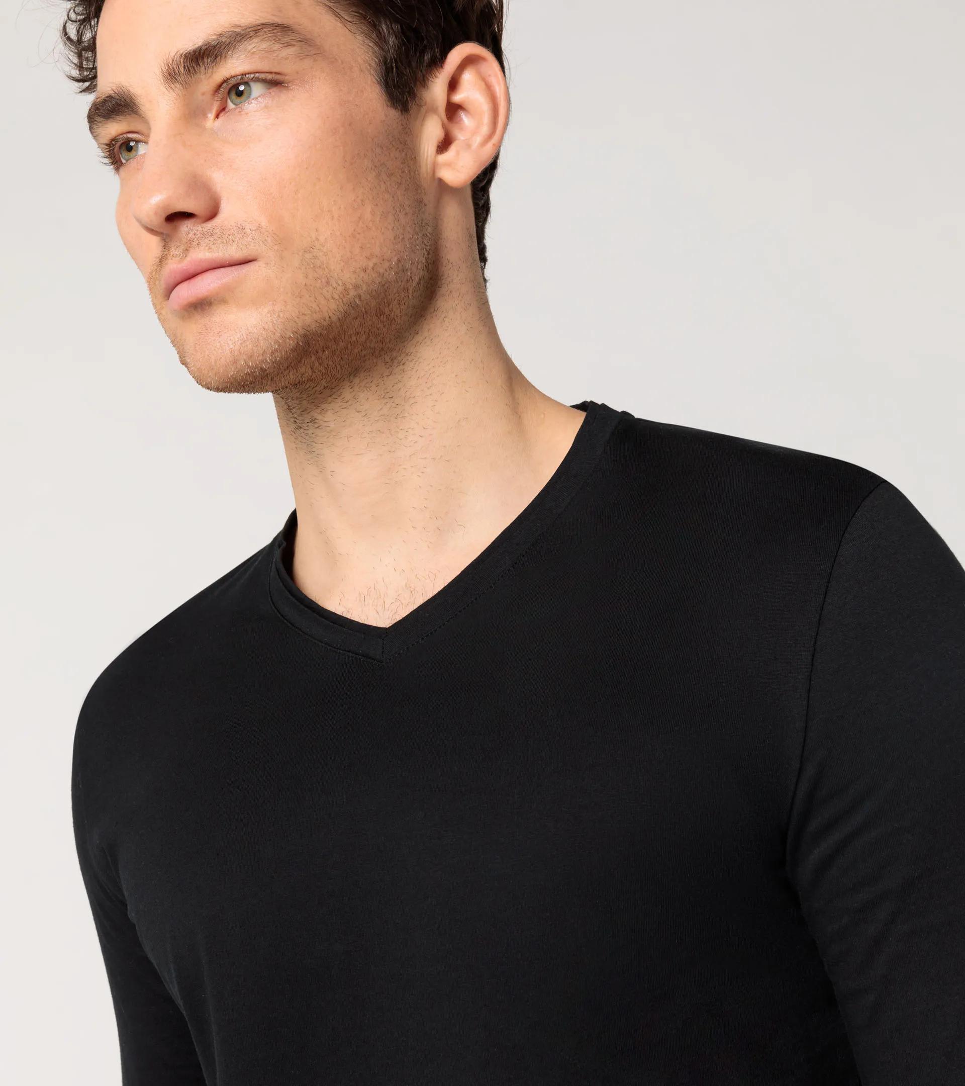 Long-sleeve V-neck T-shirt thumbnail 2