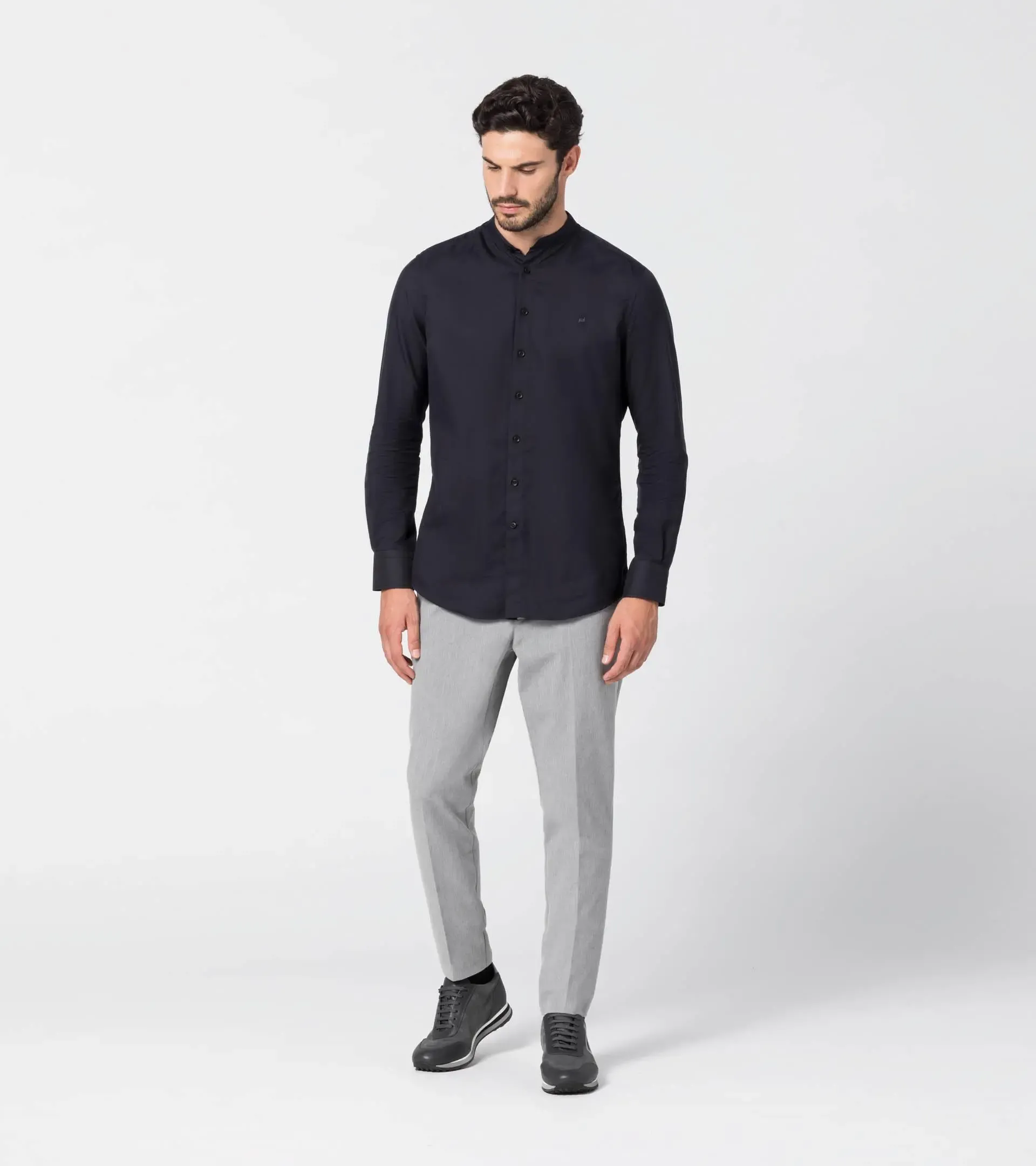 Sustainable Stand Collar Camicia 5