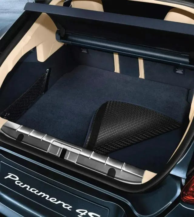 Tapete reversível da bagageira com pele nobuck embutida - Panamera S Hybrid (G1 e G1 II)