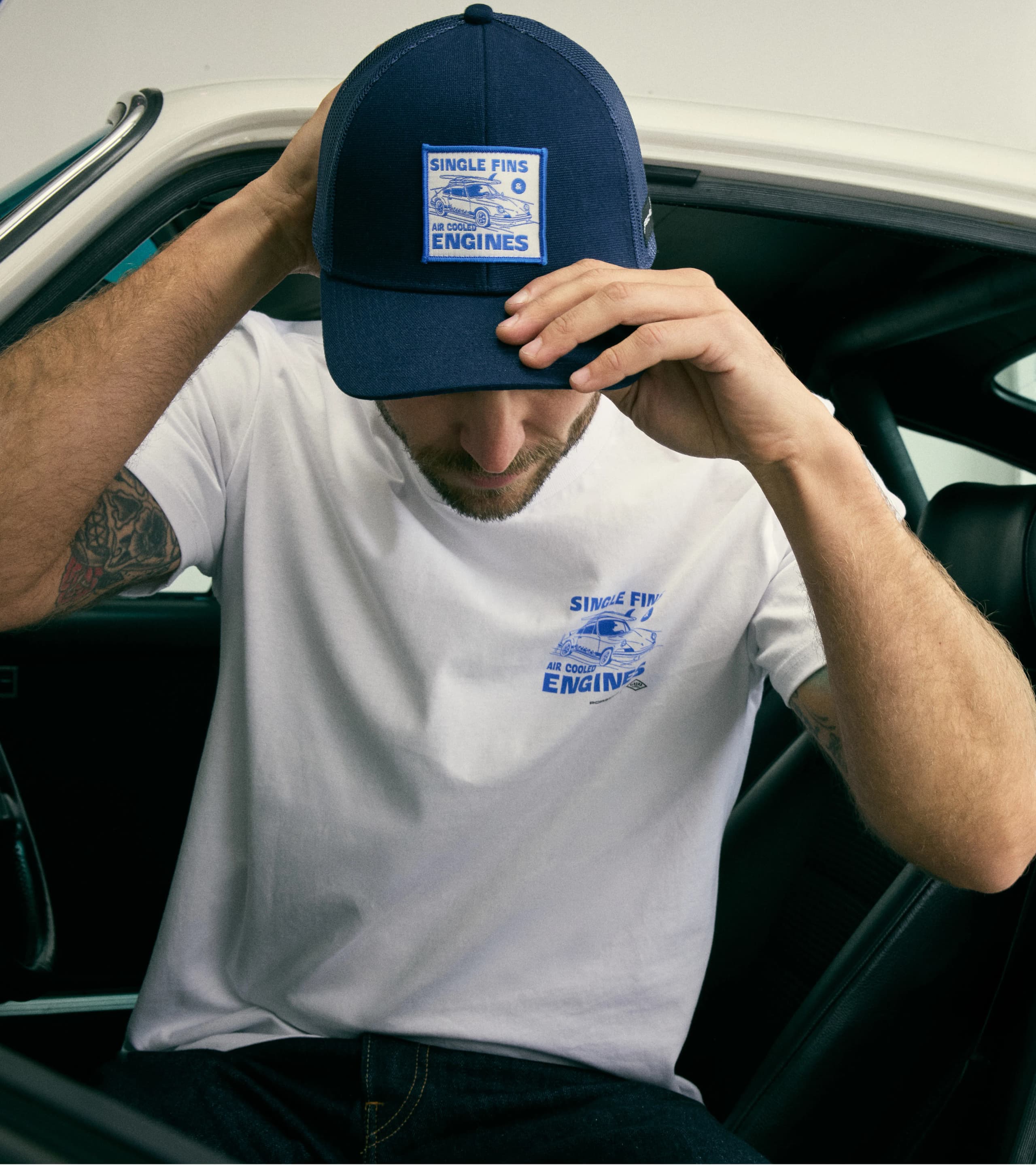 Porsche x Almond Trucker Cap "Single Fins" 4