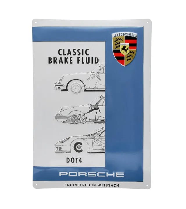 Porsche Classic Enamel Sign – 'Classic Brake Fluid'
