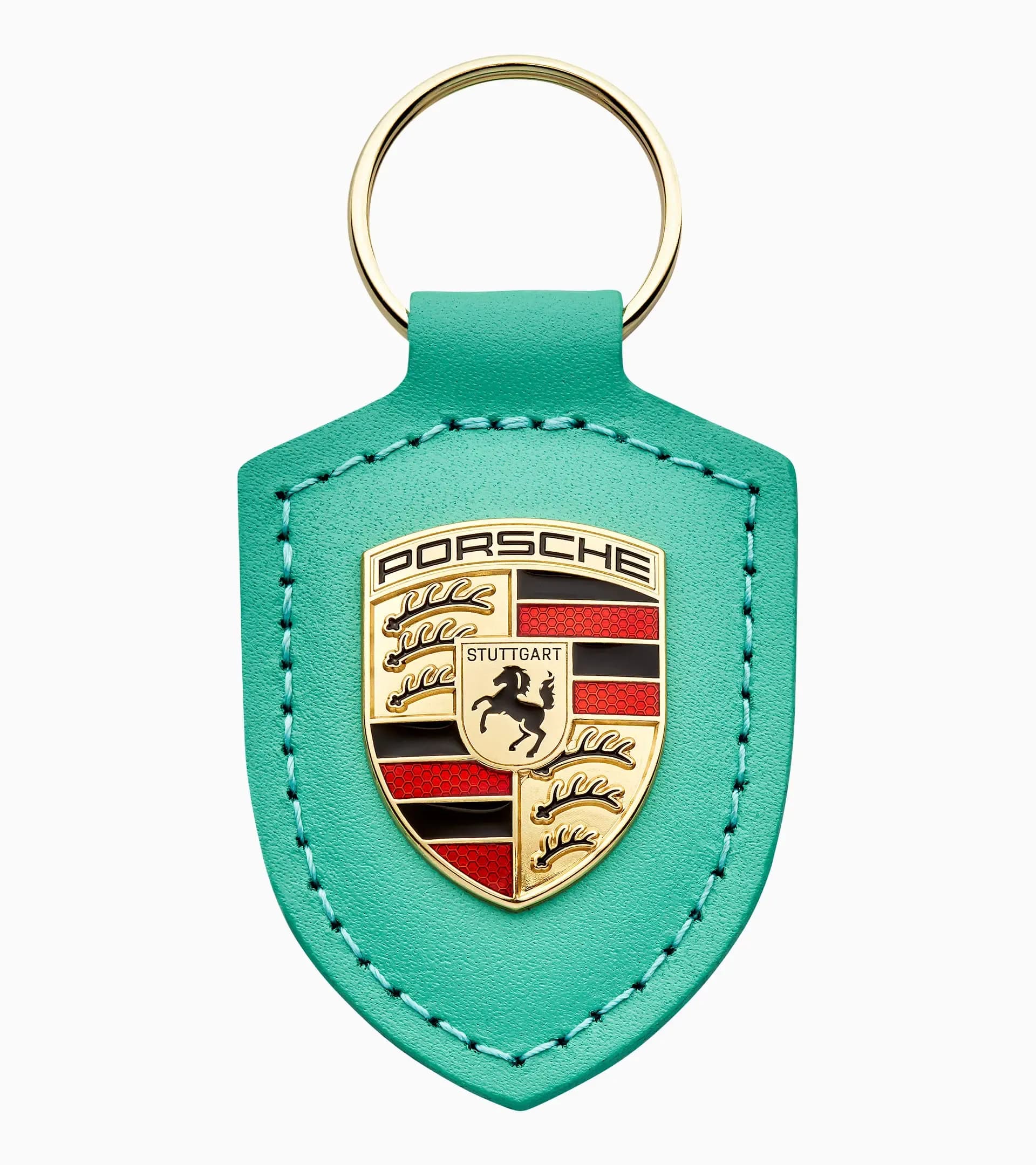 Porte-Clés PORSCHE Ecusson en Cuir Collection Officielle Porsche