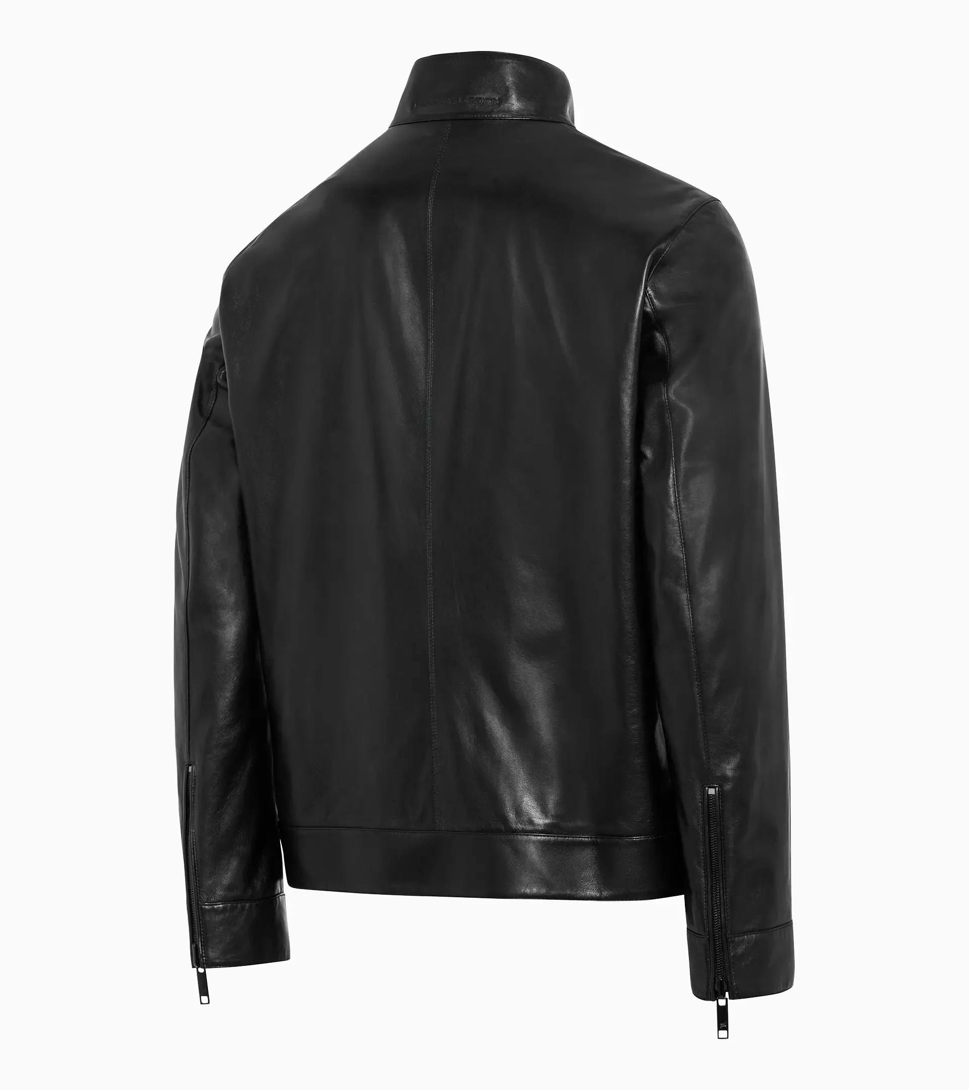 Athleisure reverse leather jacket thumbnail 3