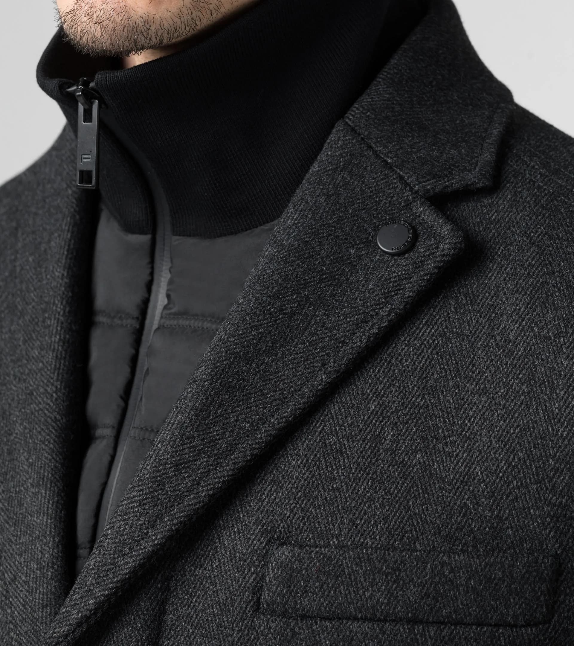 Hybrid Textured Formal Manteau thumbnail 3