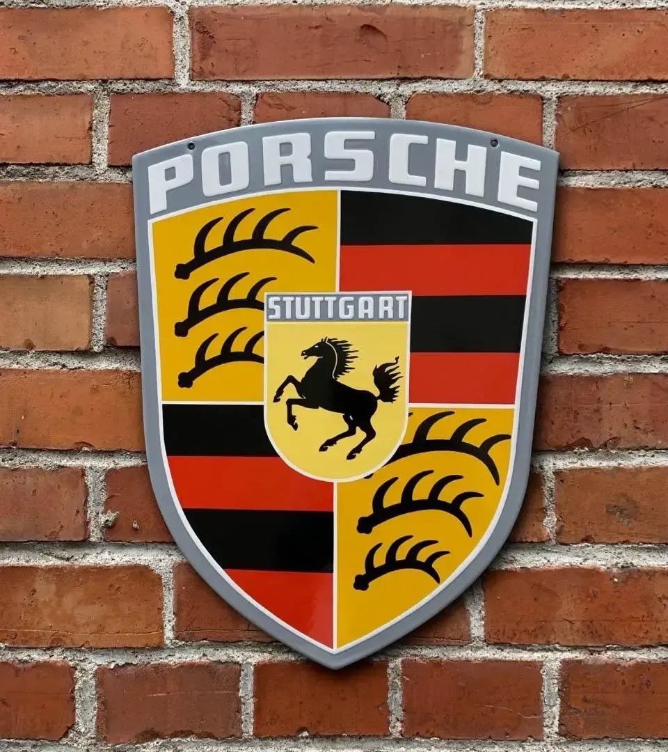 Emaille plaatje  - Porsche wapen 4