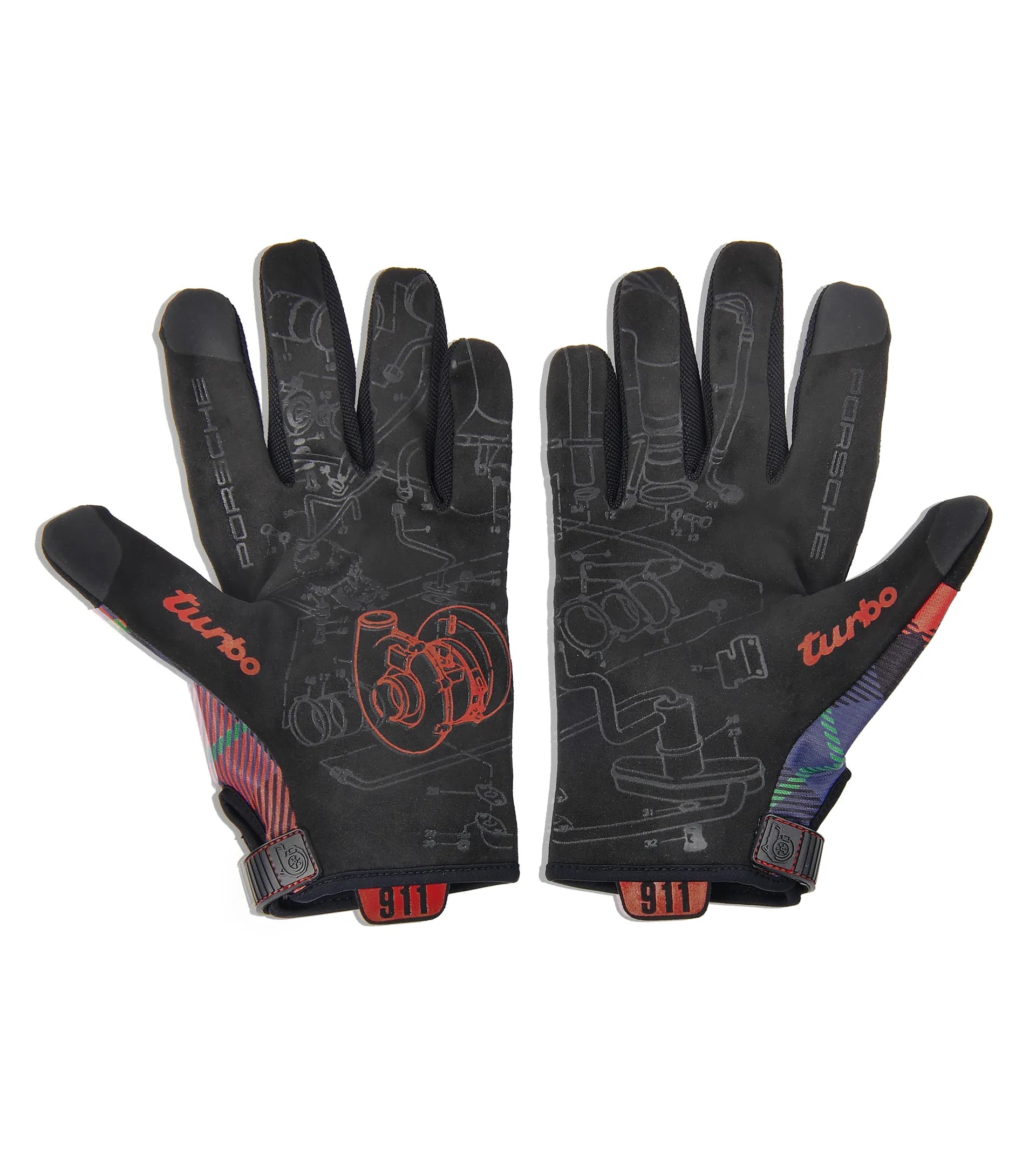 Porsche Assembly Gloves in McLaughlan Red Tartan 2