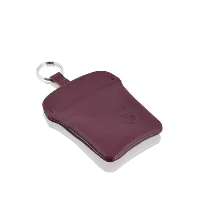 Leather key pouch in Burgundy