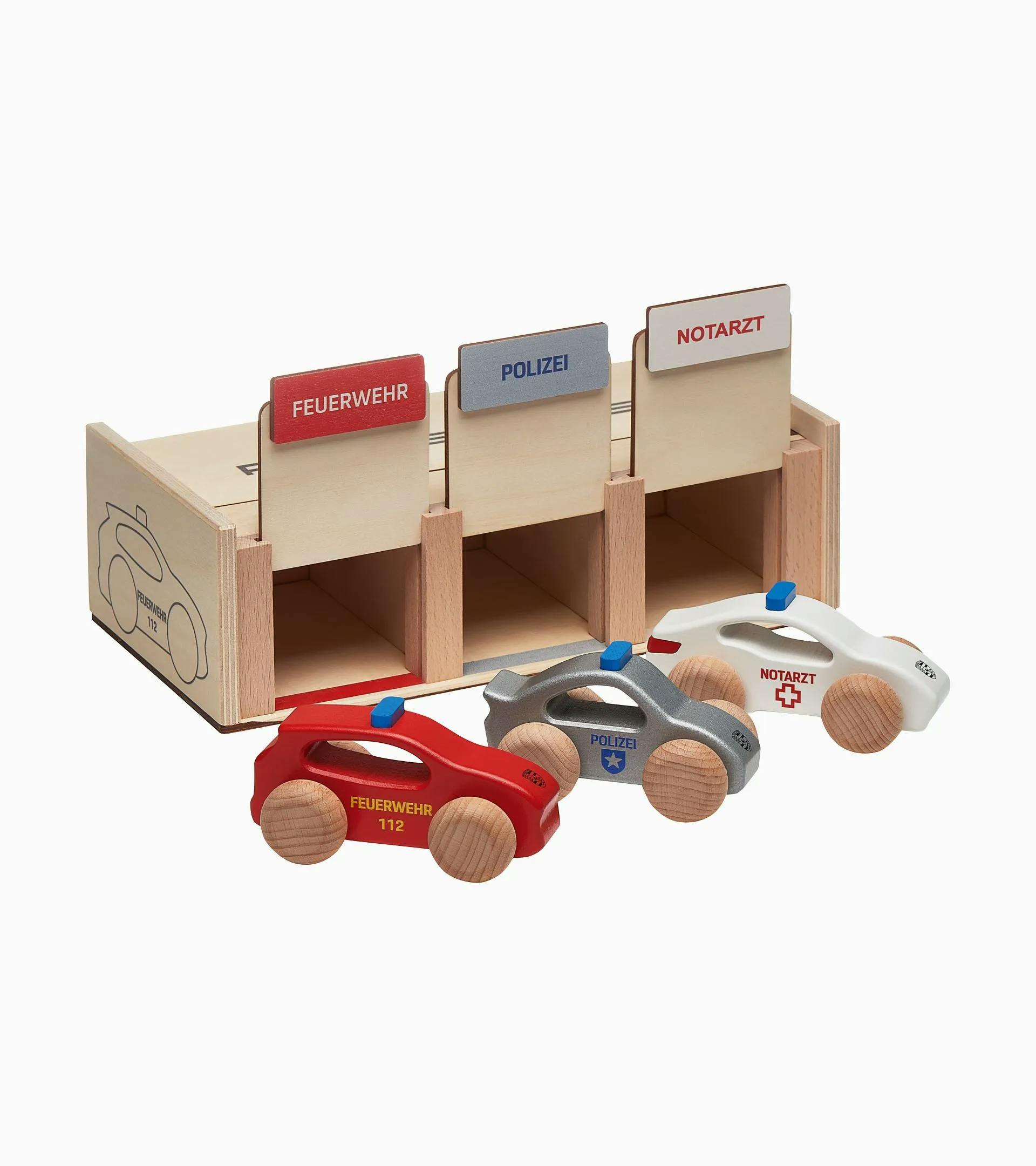 Wooden emergency vehicle set 2