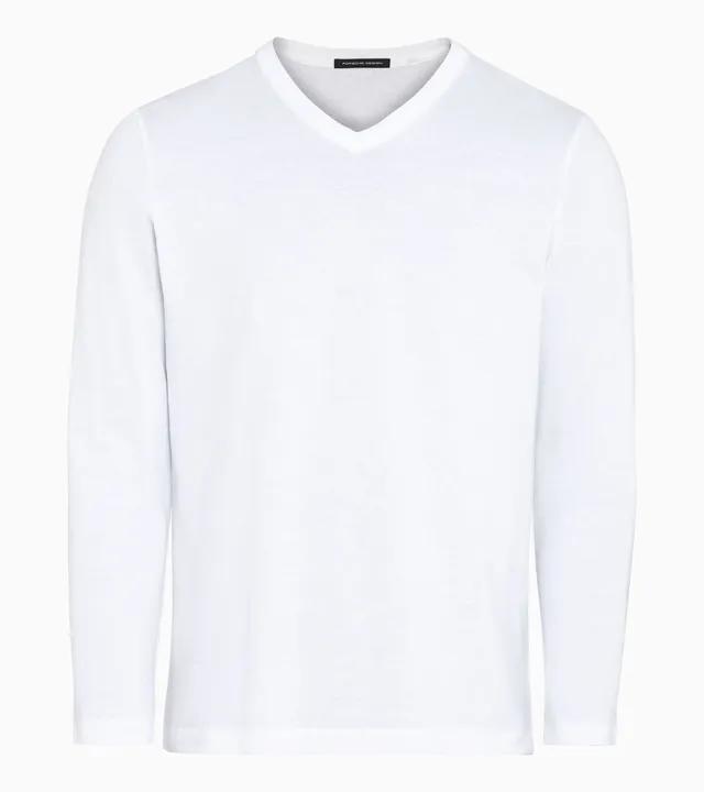 Long-sleeve V-neck T-shirt