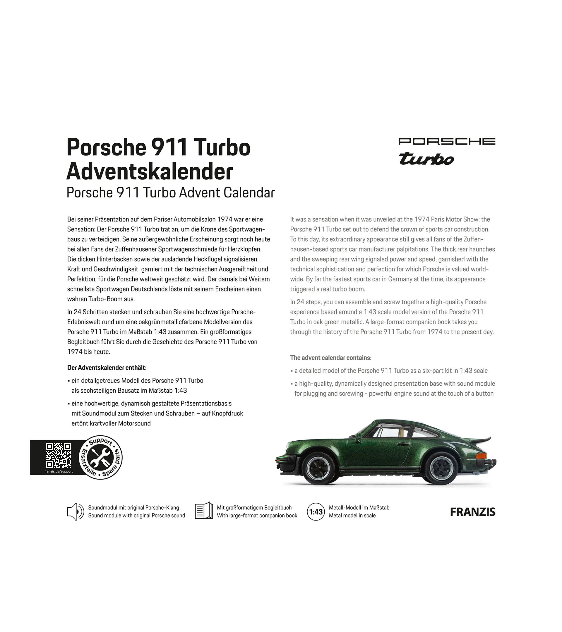 Calendario de Adviento del Porsche 911 Turbo  2