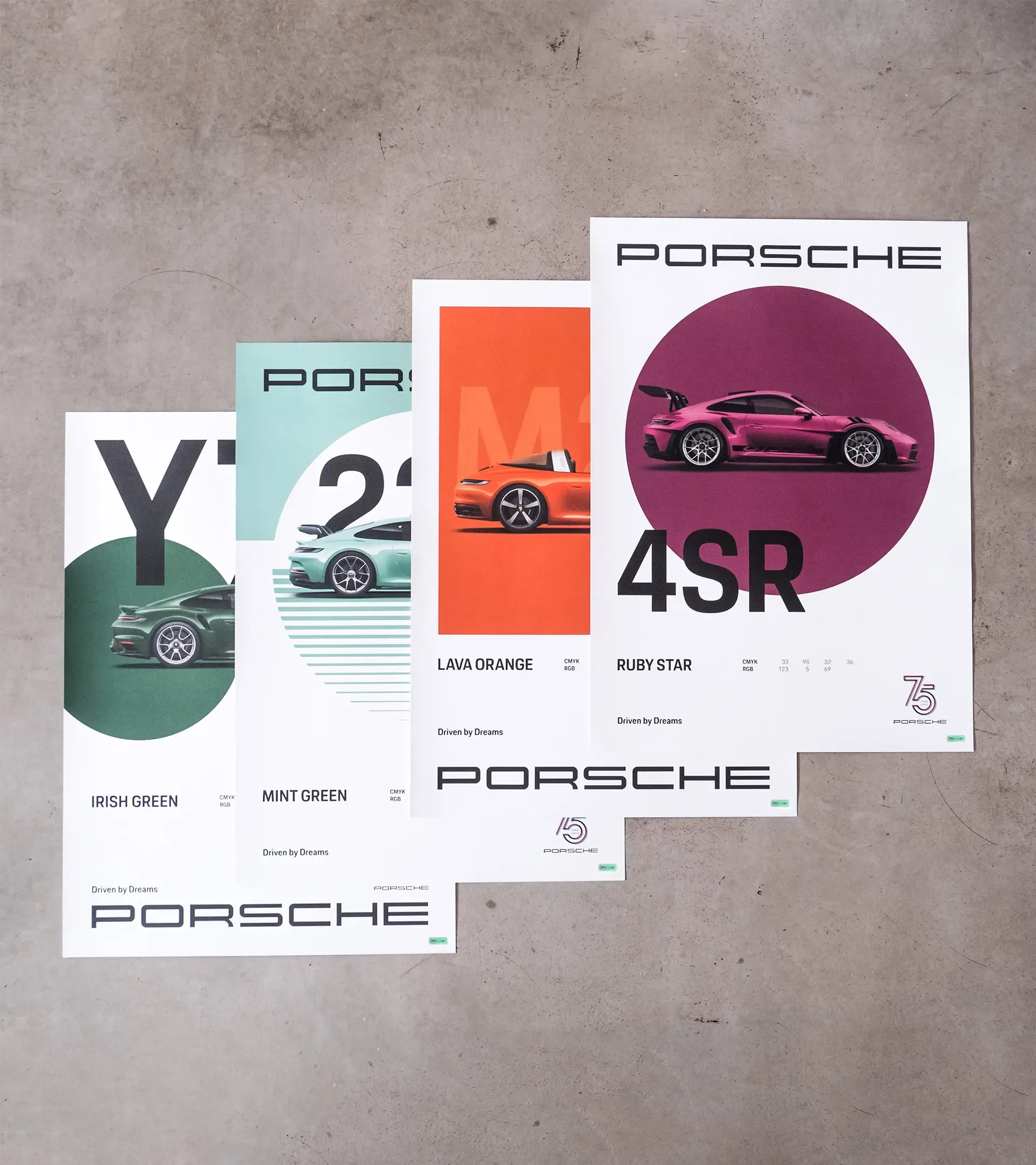 Porsche Poster Set – 75Y – Driven by Dreams 1