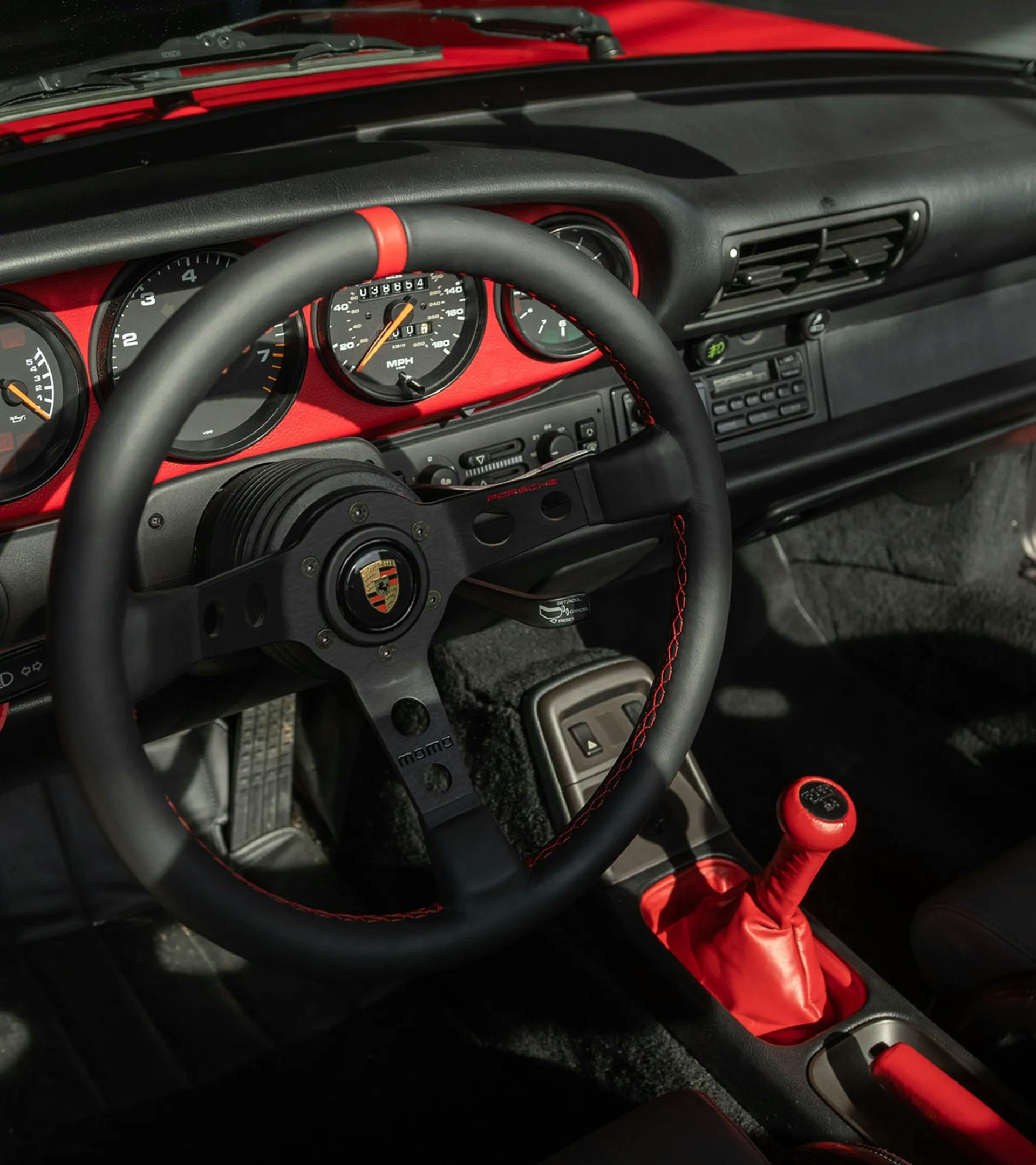 Porsche Classic Performance-ratt, svarta sömmar 7
