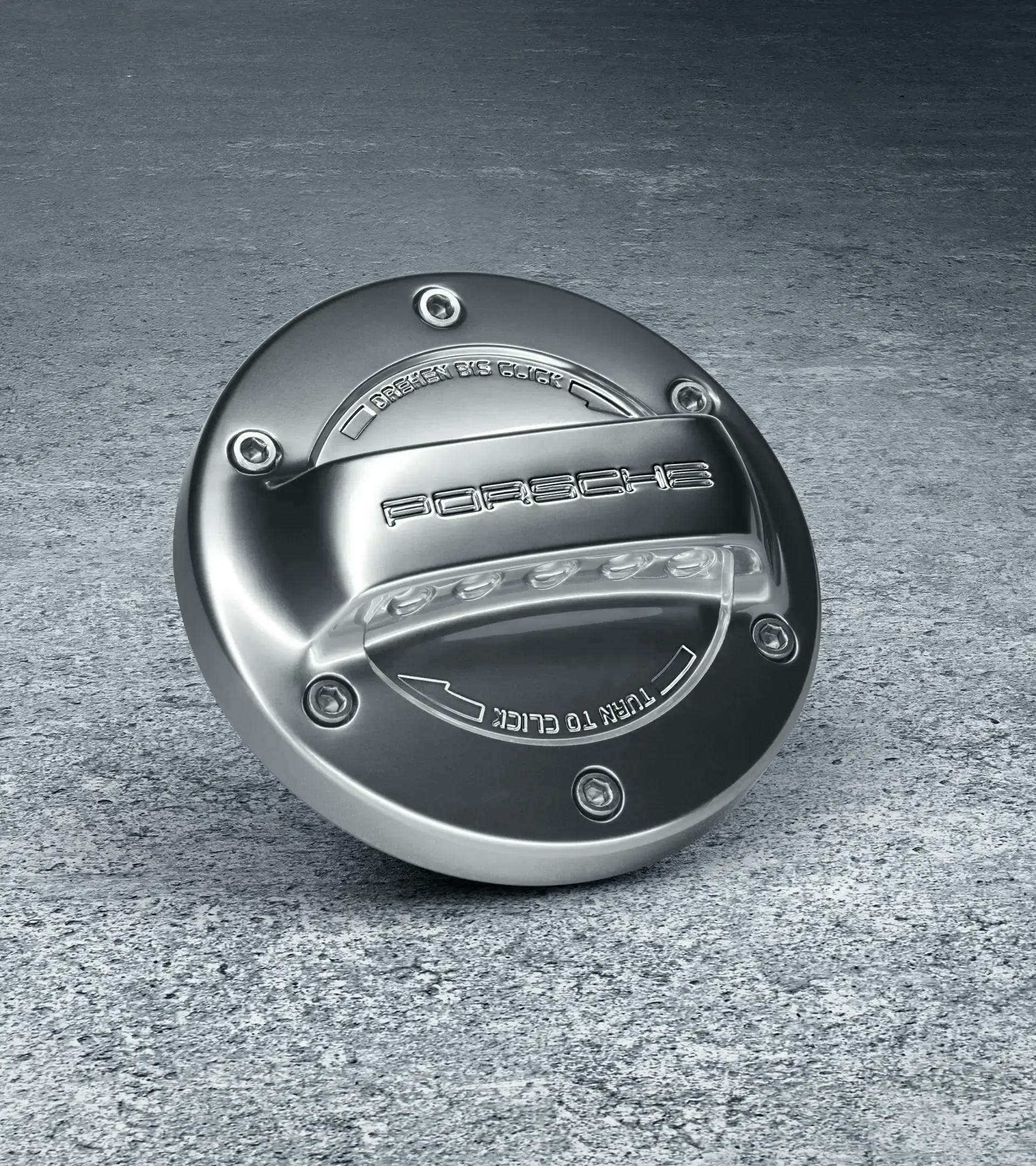 Porsche Fuel Tank Cap in Aluminium Look for 911, Boxster, Cayman and Cayenne thumbnail 0