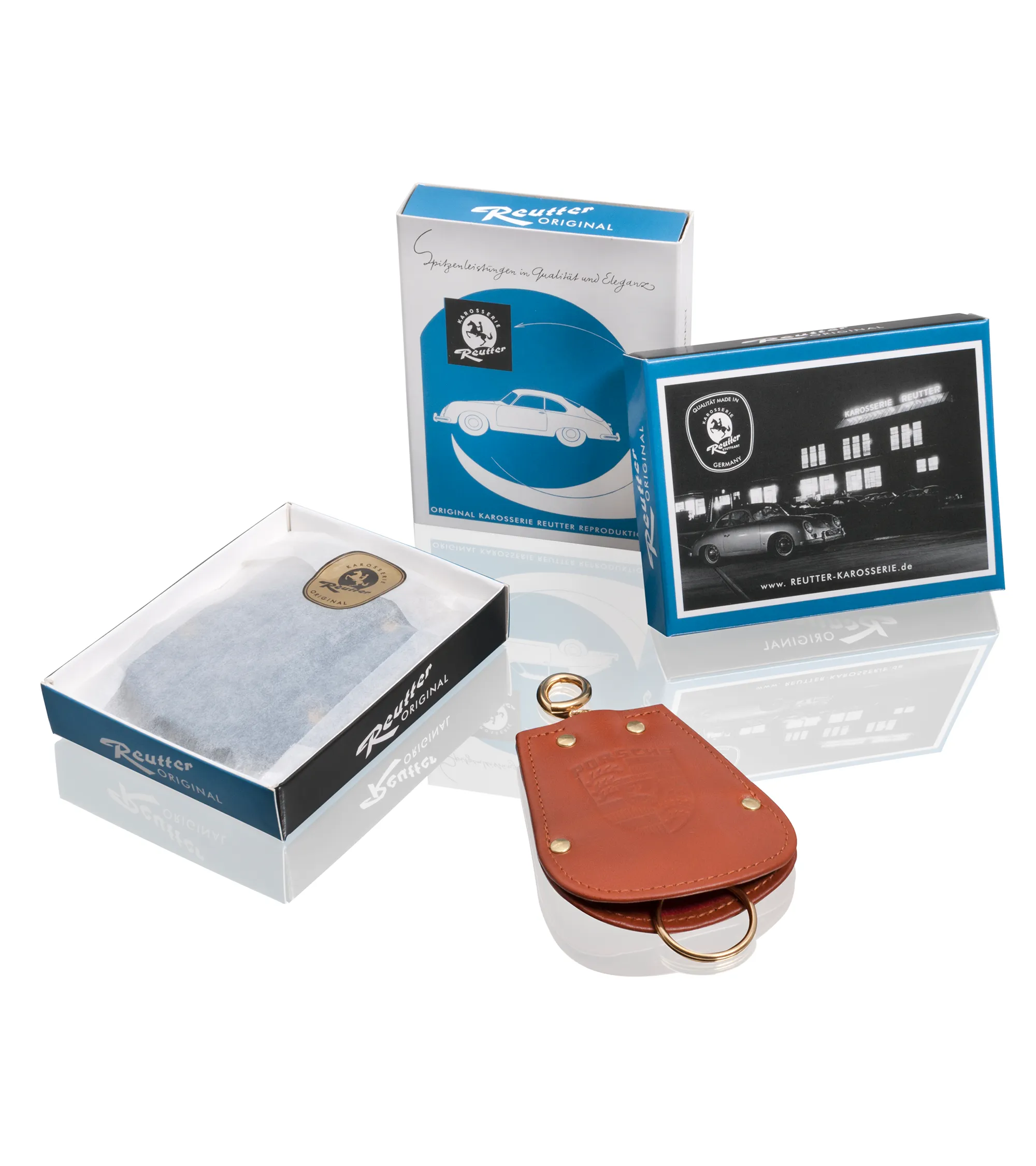 Porsche Classic Reutter Leather Key Pouch 2