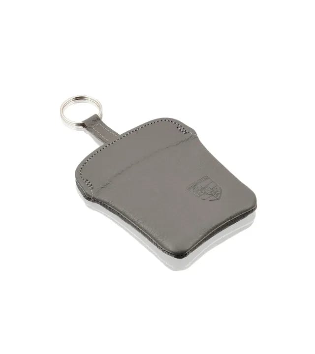 Porsche Classic Leather Key Pouch in Classic Grey