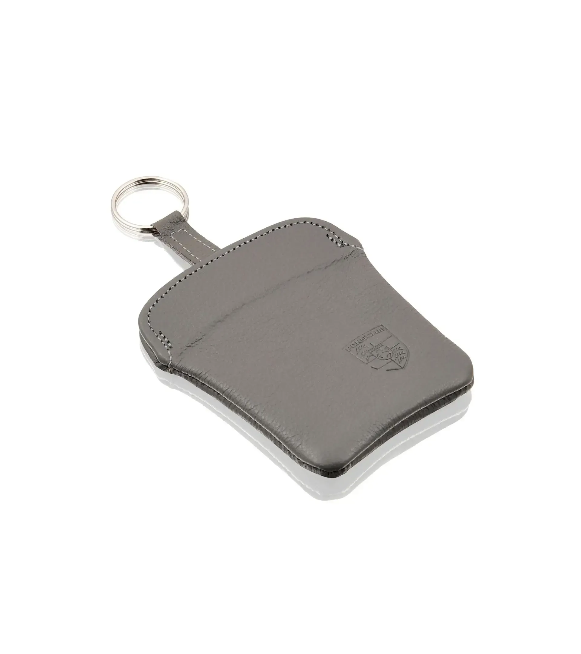 Porsche Classic Leather Key Pouch in Classic Grey thumbnail 0