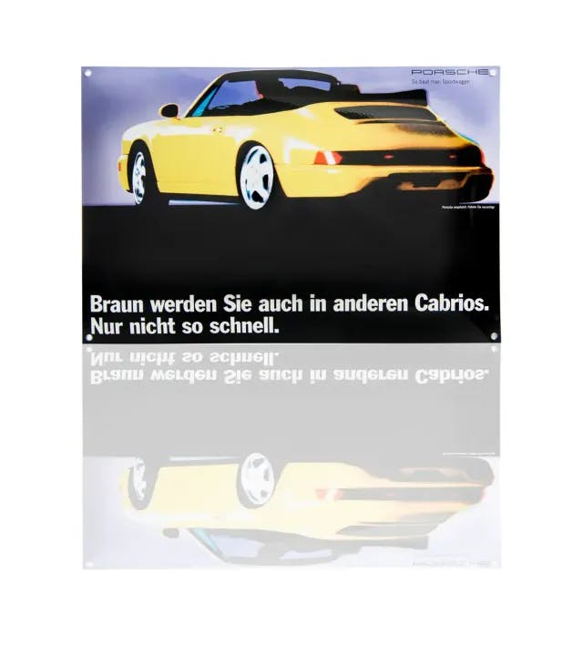 Porsche Classic enamel sign – 964 Cabrio