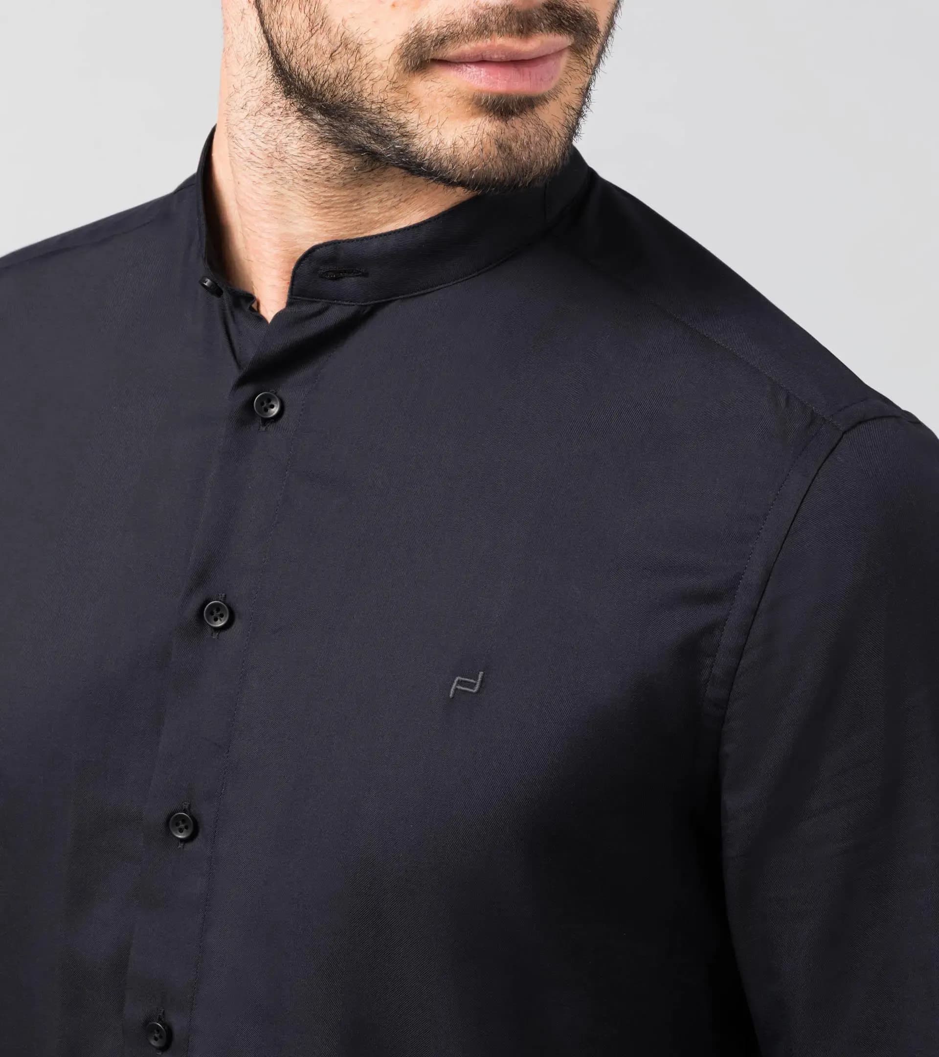 Sustainable Stand Collar Camicia 3