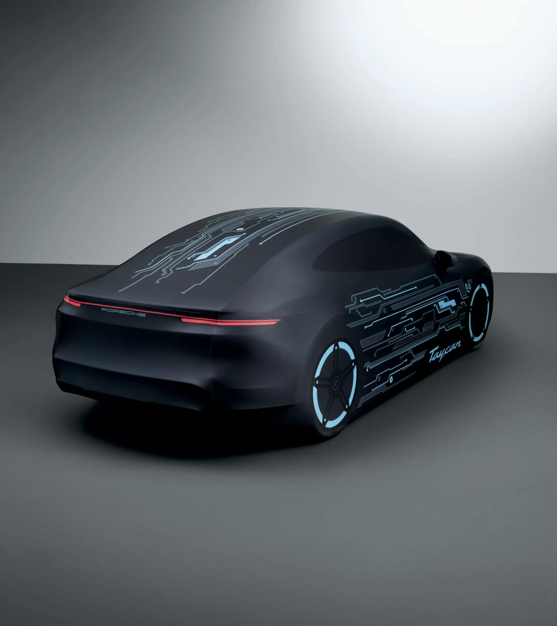 Indoor car cover with 'electric' design - Taycan thumbnail 1