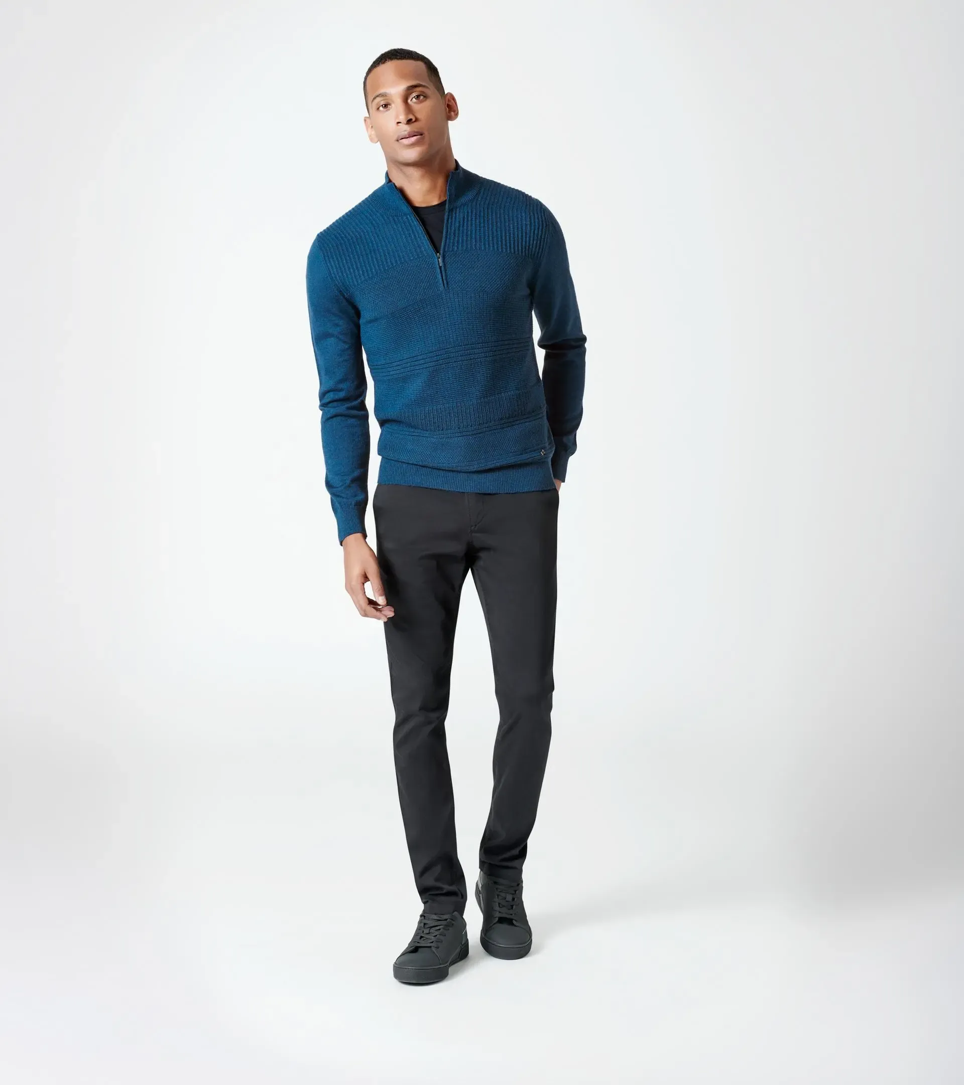 Mock Neck Zip Sweater 6